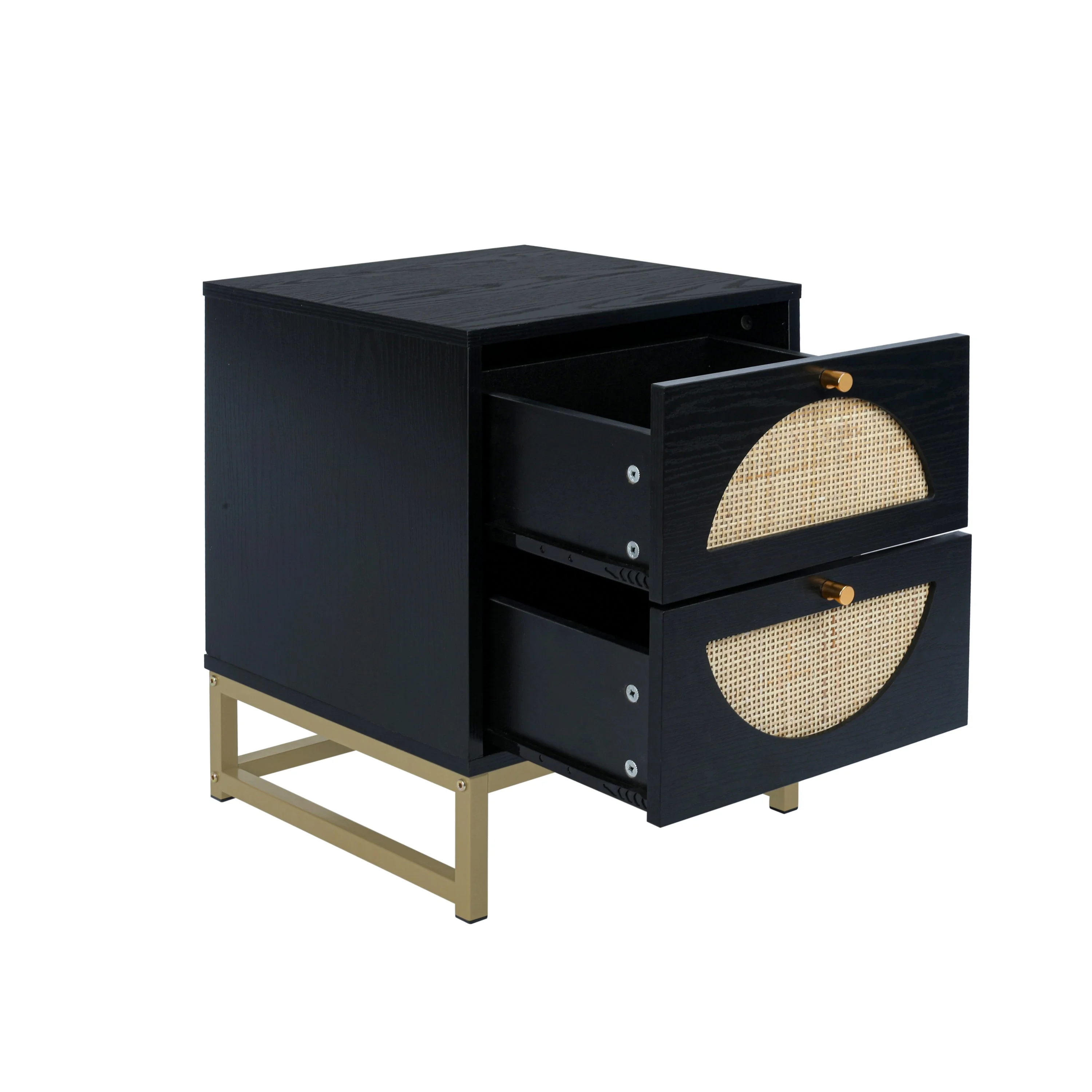 Allen 2 Drawer Nightstand - Black