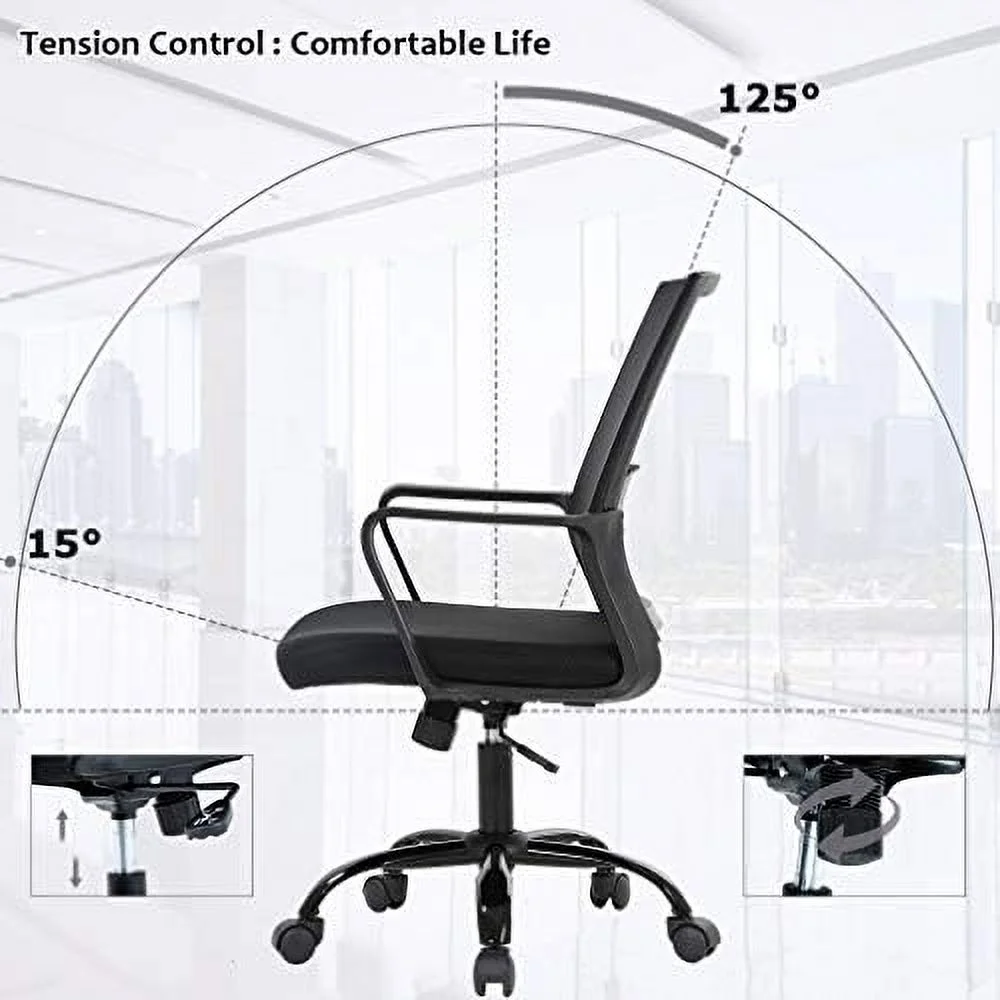 HYHBIBOOM Office Chair Desk Chair Computer Chair Swivel Rolling Executive Lumbar Support Task Mesh Chair Metal Base for Women&Men  2 Pack