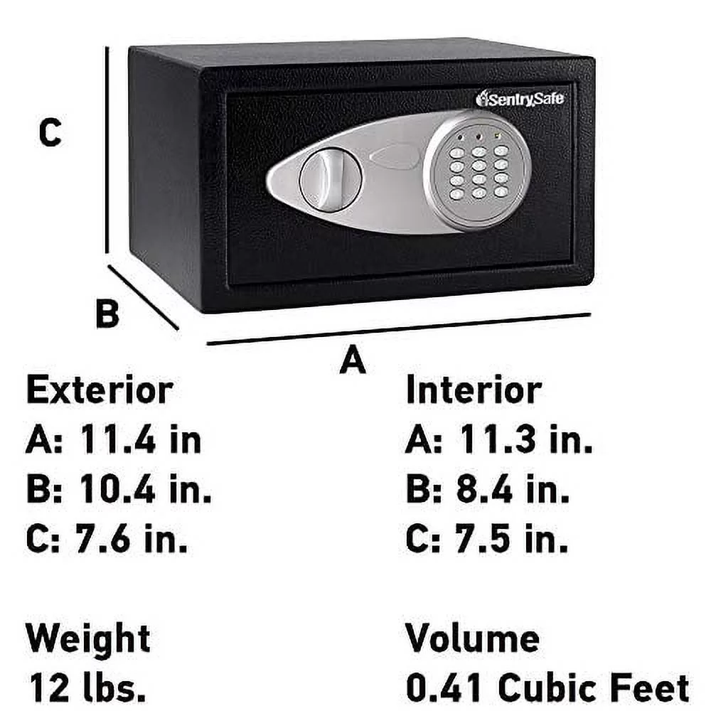 SentrySafe 0.4 cu. ft. Security Safe with Electronic Lock, X041E