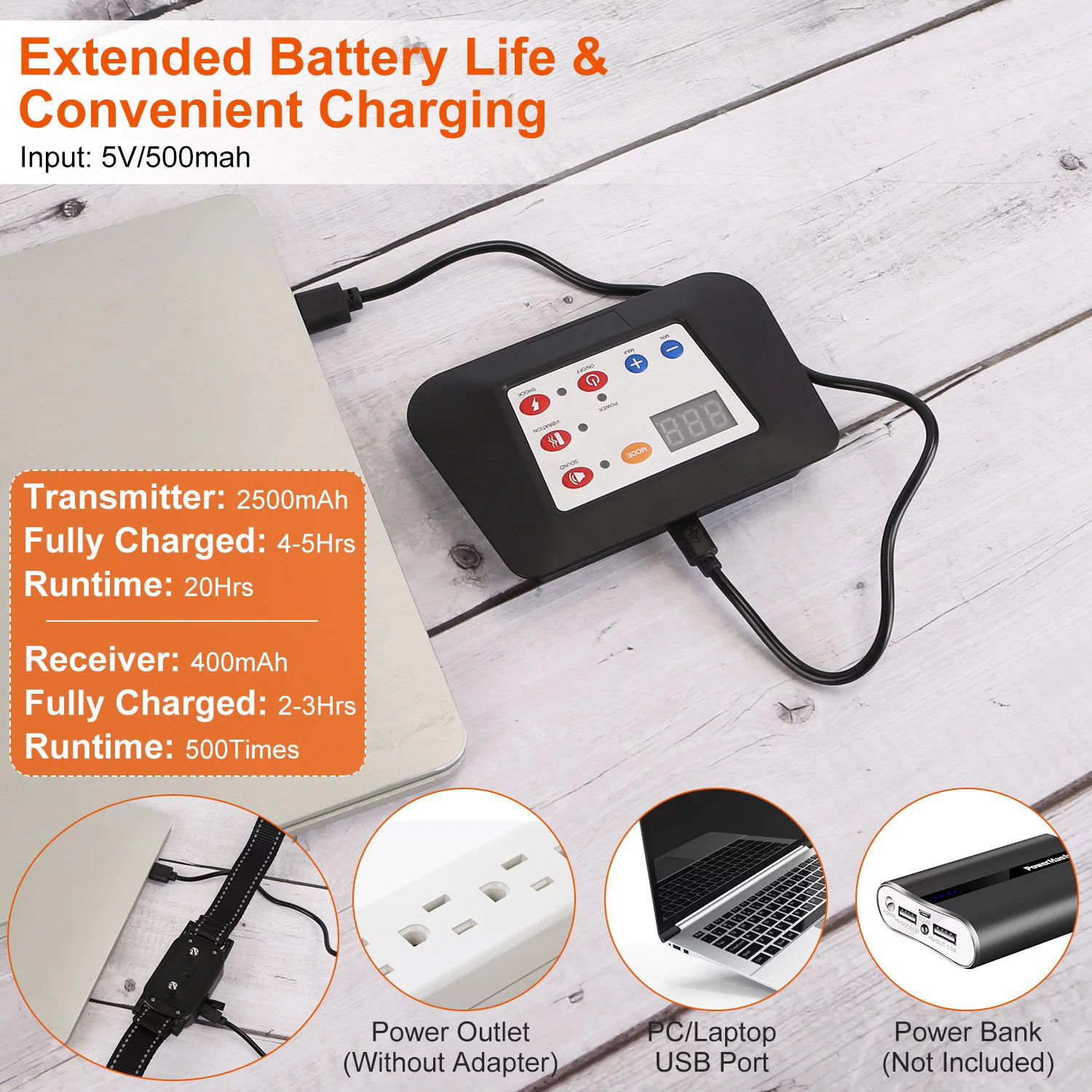 Wireless Dog Invisible Fence, iMounTEK Pet Electric Fence Containment System Dog Training Collar Beep Vibration Electric Shock Wireless Fence Set, Come with 1 Collar