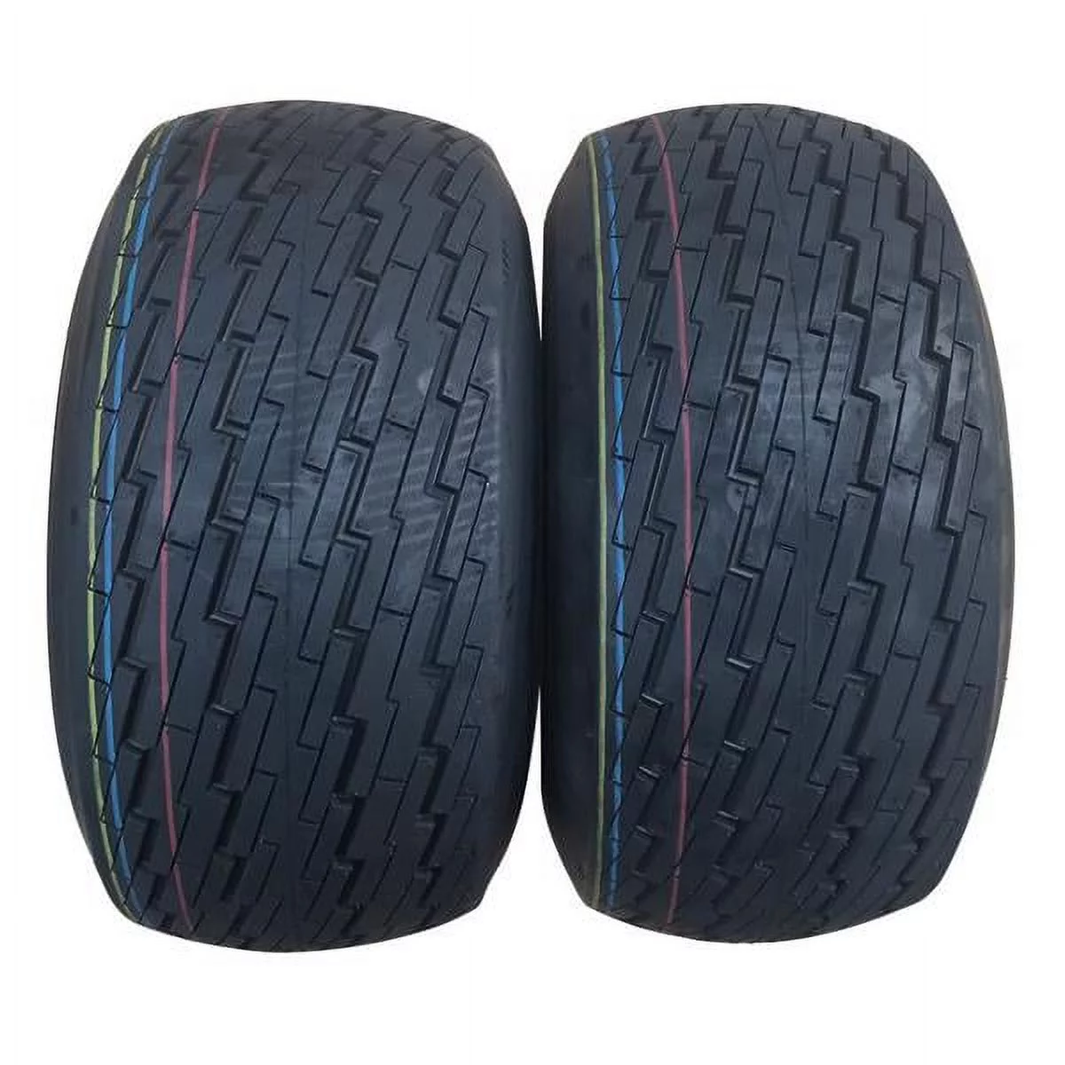 Teledu 18x8.50-8 LRB 4 PR Bias Golf Cart Tires 4 Lug White Wheel QM510