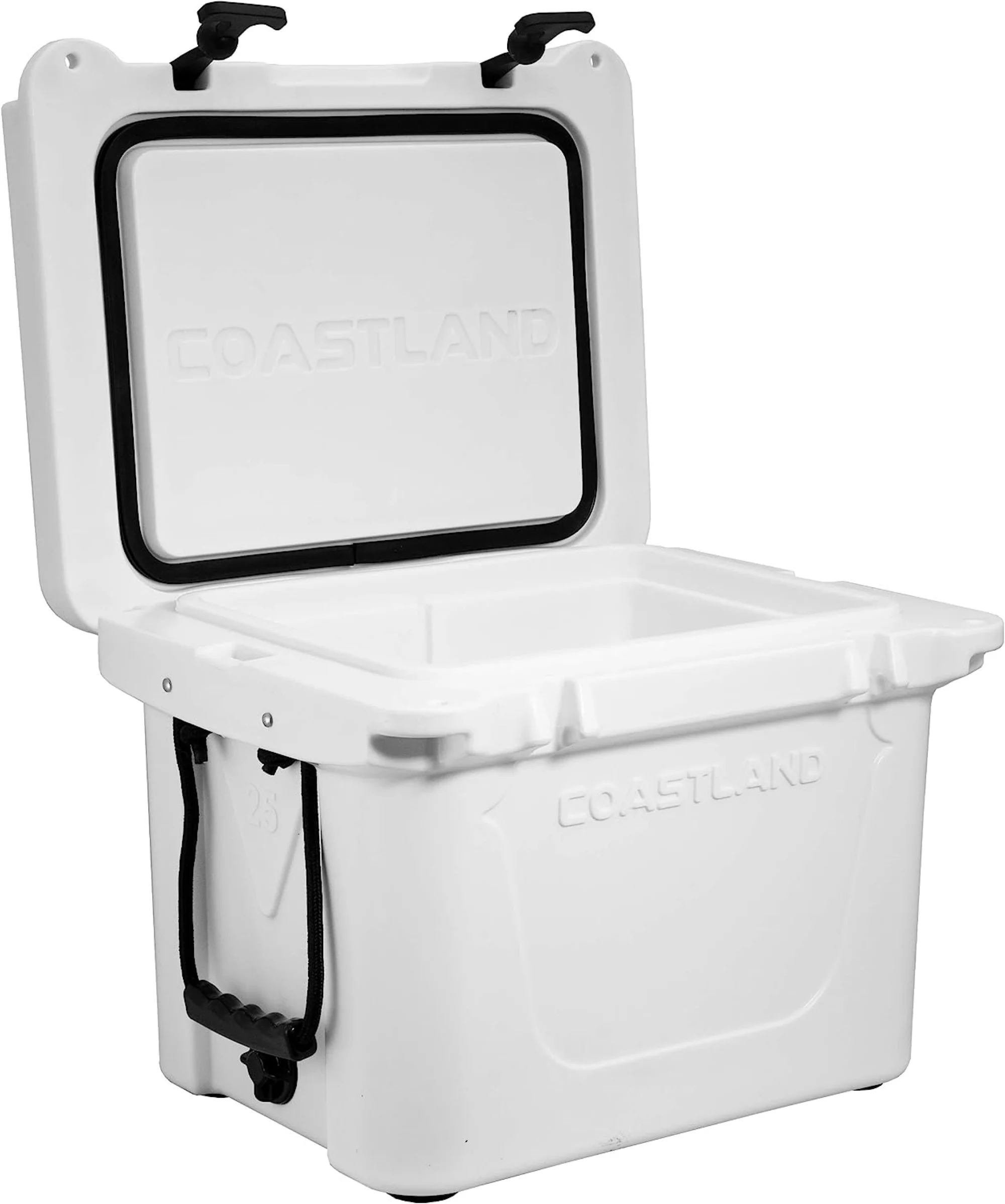 Coastland Delta Series 25 Quart Hard Sided Cooler, Premium Insulated Ice Chest, White