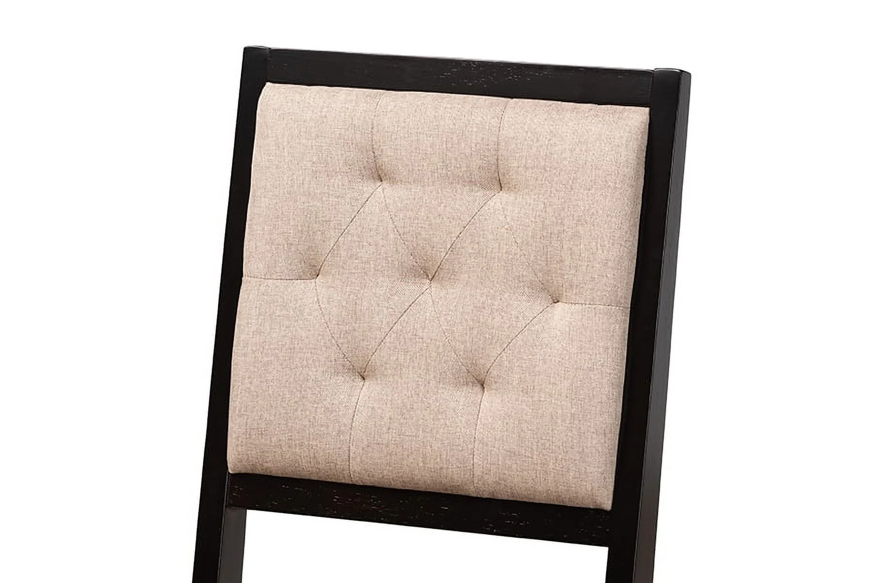 Baxton Studio Kala Modern Beige Fabric and Dark Brown Finished Wood 5-Piece Dining Set