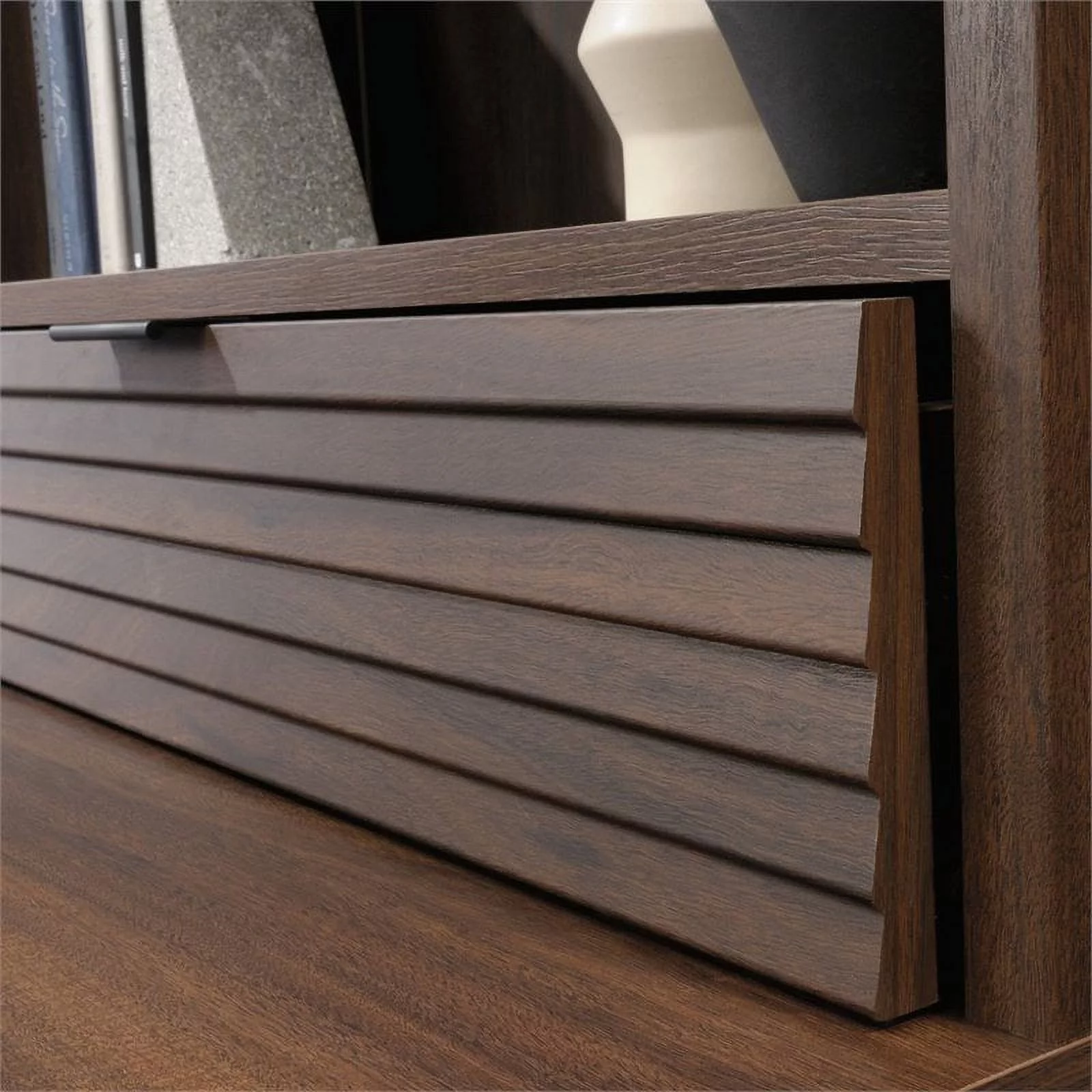 Home Square 2-Piece Set with 2 Drawer Lateral File & Library Hutch