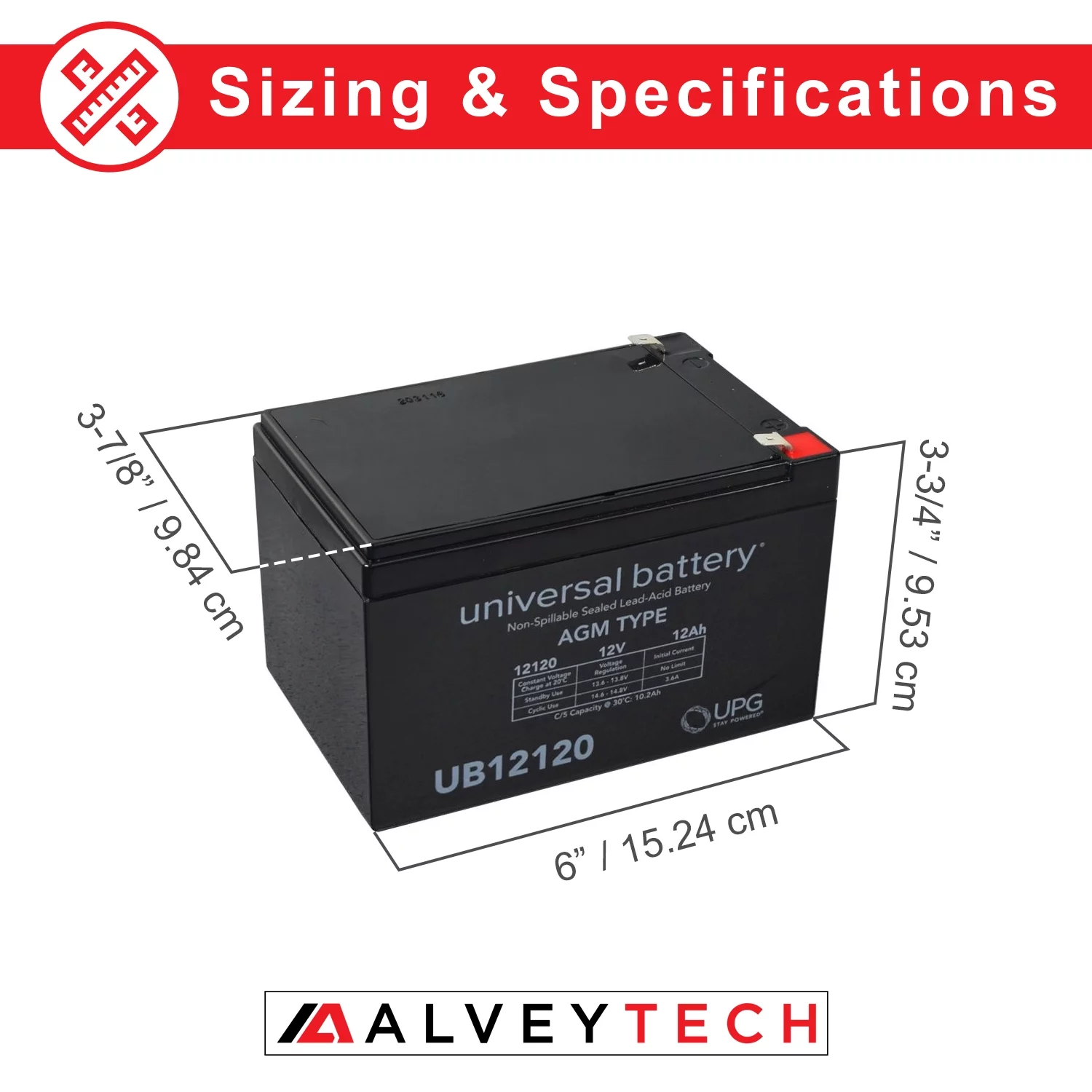 AlveyTech 36V 12 Ah Replacement Battery Pack for Razor MX500 Dirt Rocket Bike (with Harness)