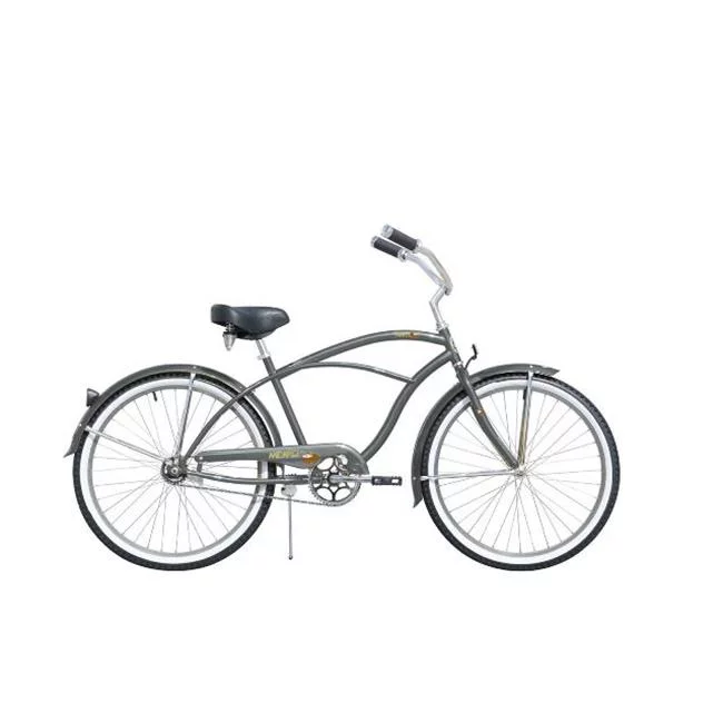 Micargi  26 in. Tahiti Mens Beach Cruiser Bicycle- Flint Grey & Alloy