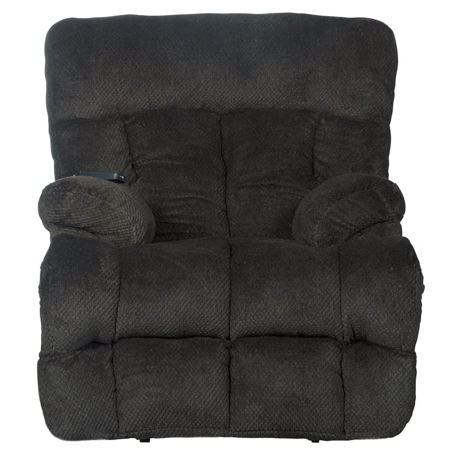 Bowery Hill Power Recliner with Adjustable Headrest & Lumbar in Soft Gray Fabric