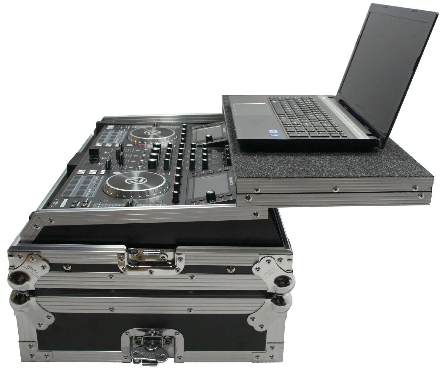 Harmony DJ Case HCNVLT Flight Glide Laptop Stand Road DJ Case Numark NV II