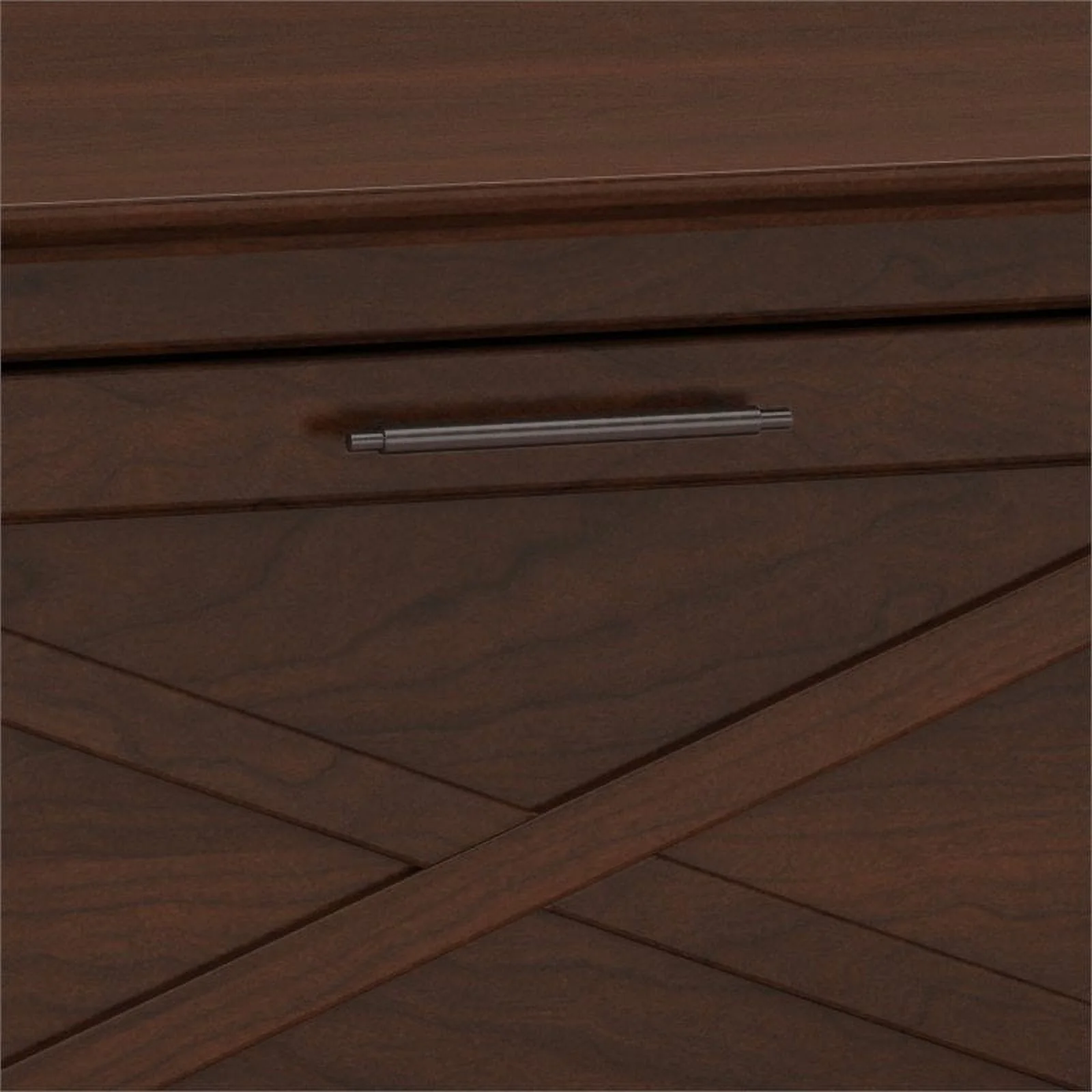 Home Square 2 Drawer Wood Filing Cabinet Set in Bing Cherry (Set of 2)