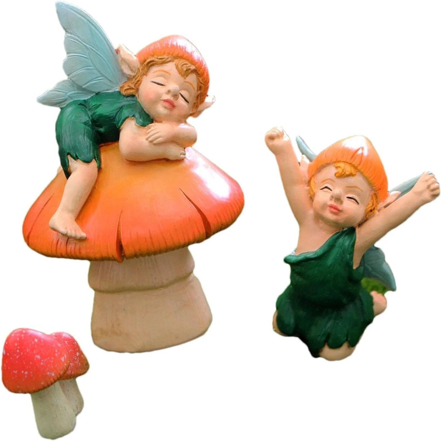 MOQIN Fairy Garden Accessories, Fairy Garden Kit- Fairies, 3Pcs Mini Figurines & Ornaments Set Decor for Outdoor or House Home Dollhouse Flower Pots