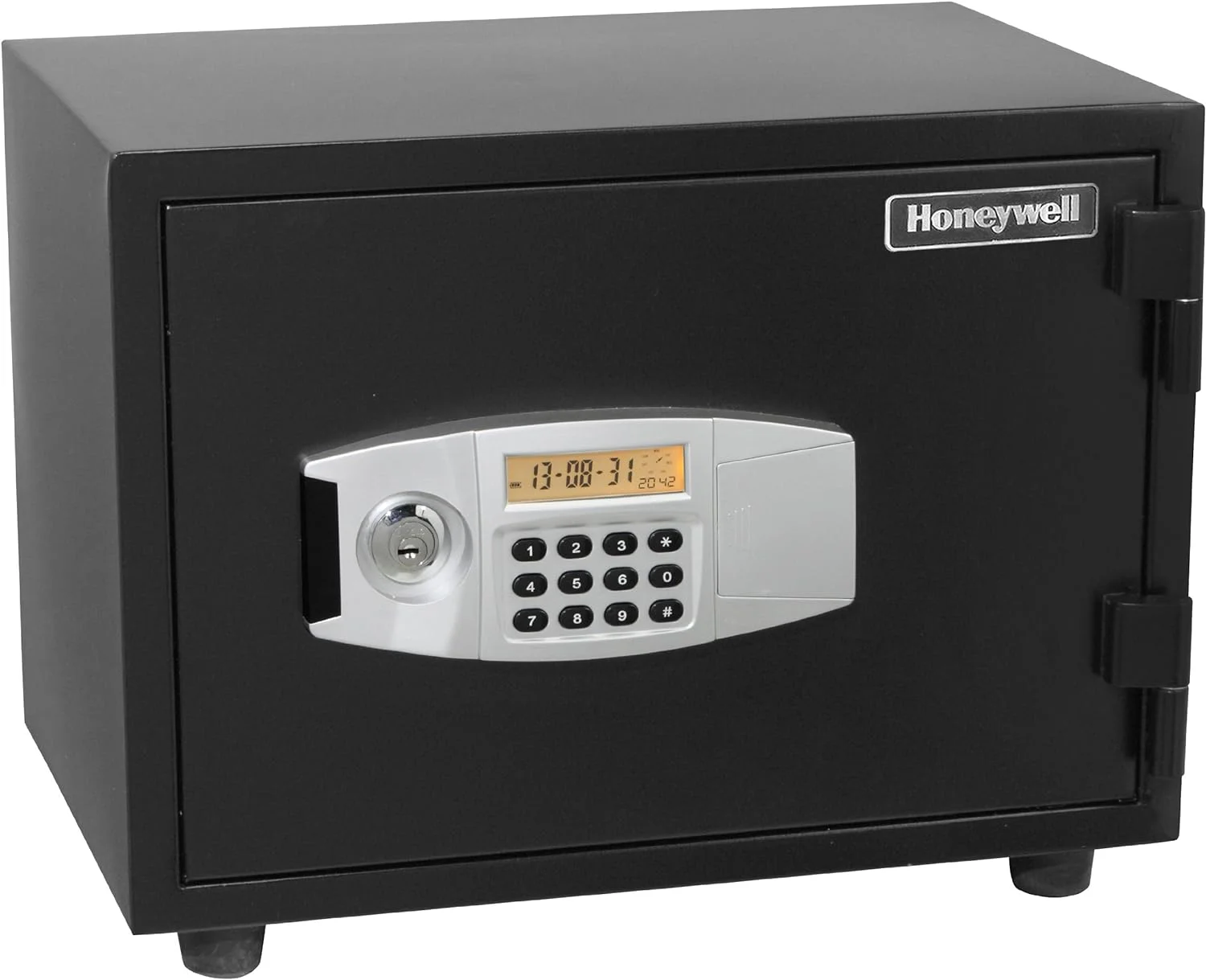 YANRUI - 2113 Steel Fireproof and Water Resistant Security Safe with Dual Digital Lock and Key Protection, 0.6-Cubic Feet, Black