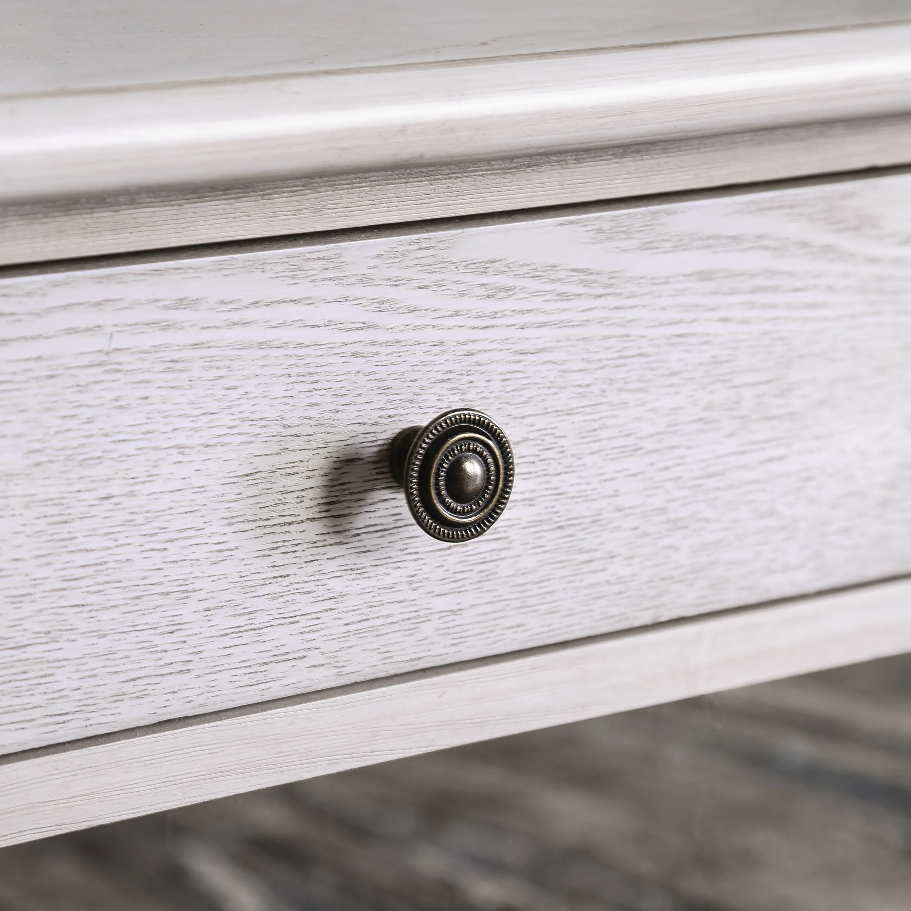 Furniture of America Jonie Rustic 4-Drawer Coffee Table, Antique White