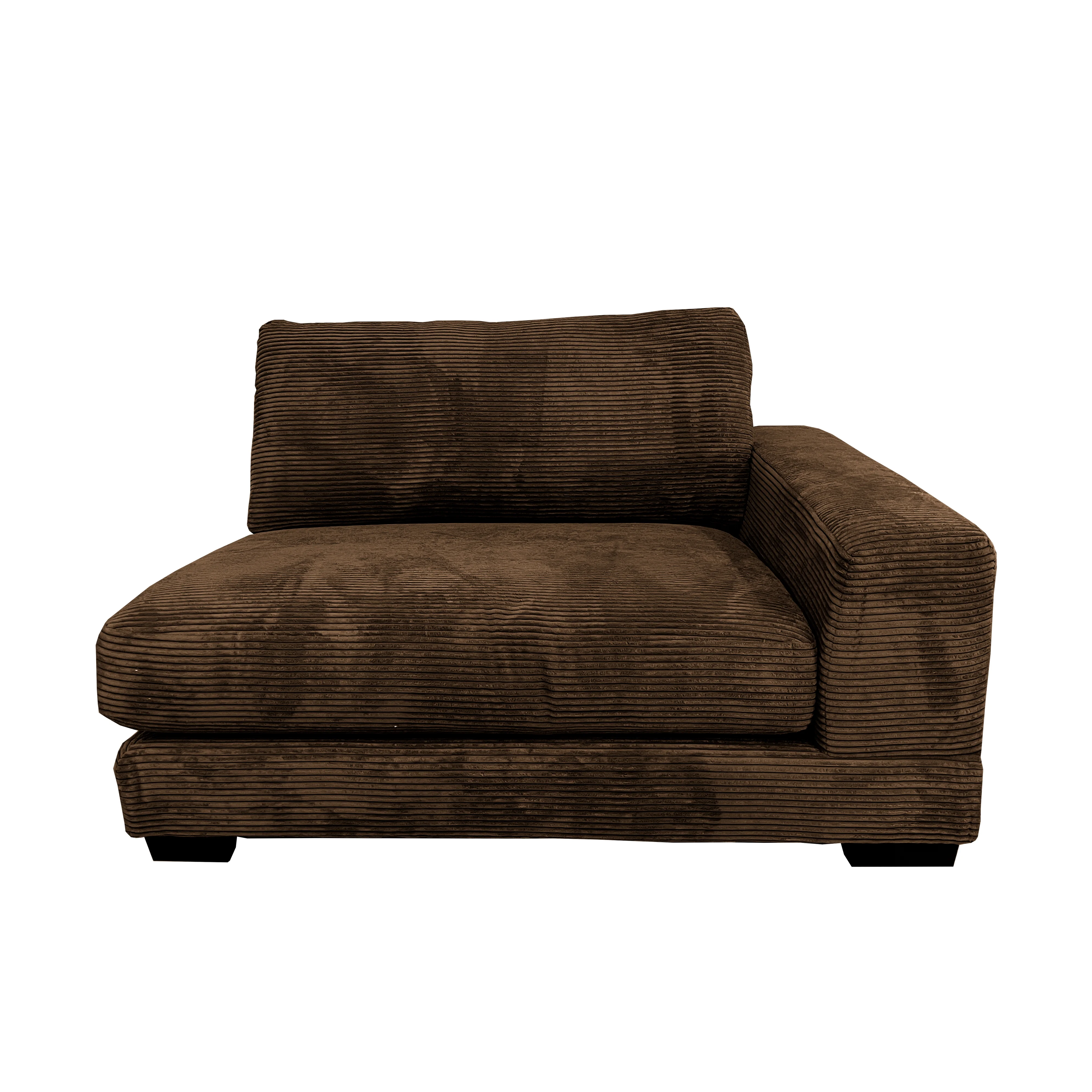 DeeHome Bella Brown Corduroy Left-Facing 2-piece Sectional