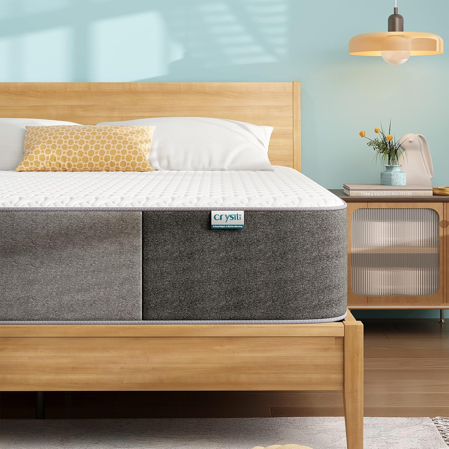 10 Inch Gel-Infused Memory Foam Mattress Medium Firm Pillow Top King Size Mattresses, CertiPUR-US Certified