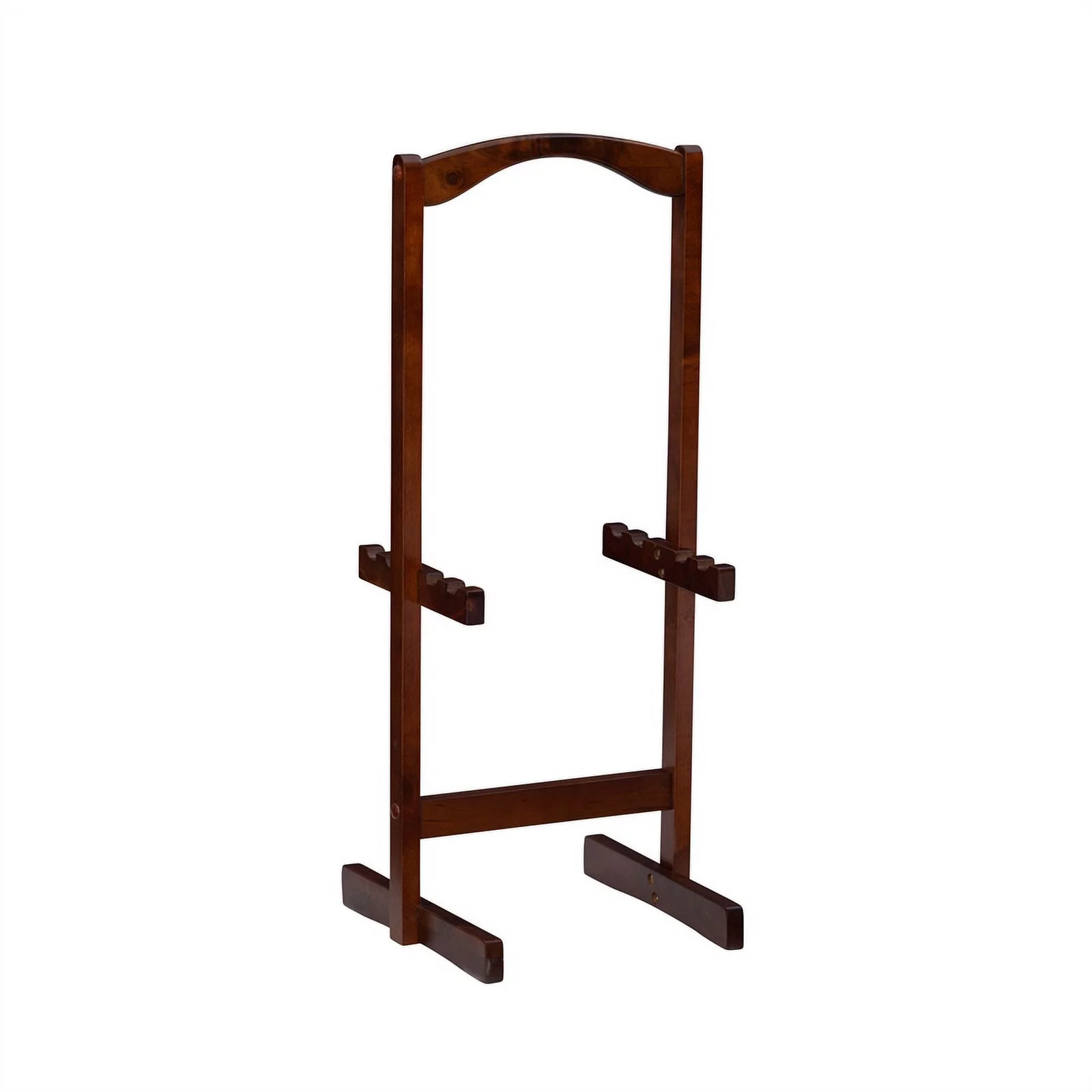 Pemberly Row Transitional Solid Wood Five Piece Tray Table Set in Hazelnut Brown