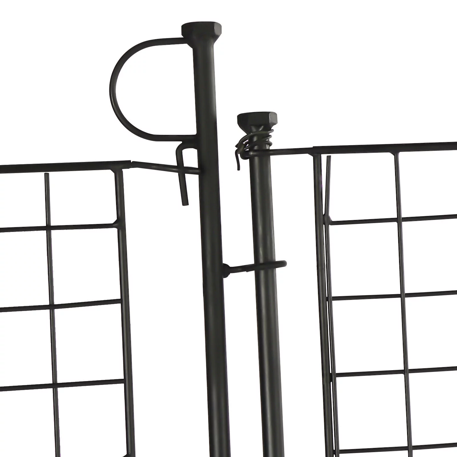 Miumaeov Garden No Dig Metal Garden Fence with Metal Gate Bundle Barrier 4 Panels+1 Gate