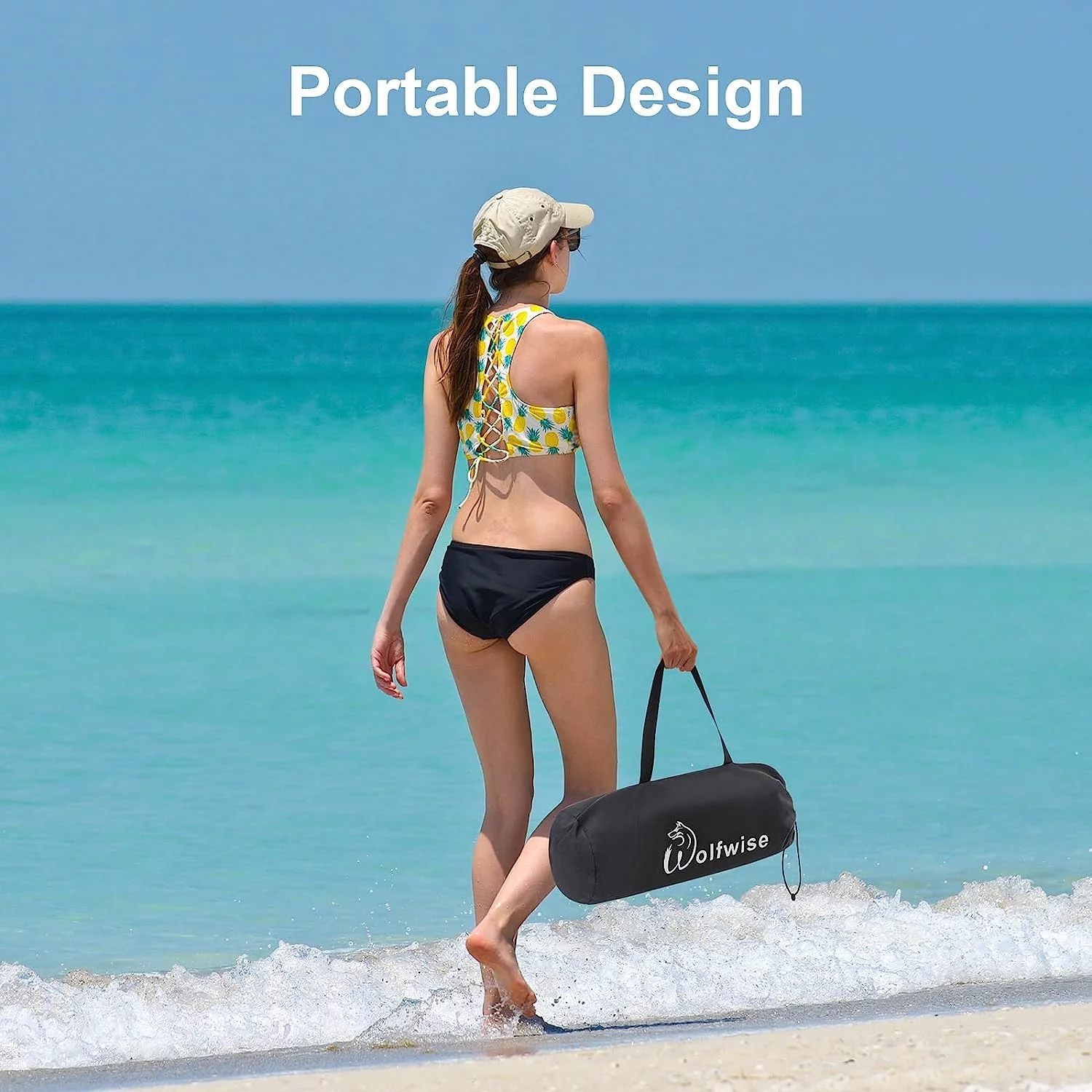 YANPO UPF50+ Beach Tent Sun Shelter,10×10 FT Familly Beach Shade Fits 4-8 Person, Easy Setup Windproof Waterproof Beach Canopy