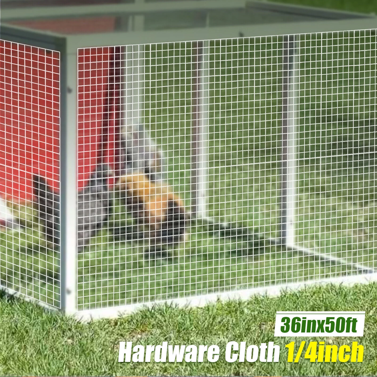 Miumaeov 36inx50ft Hardware Cloth 1/4 inch Galvanized Welded Wire Mesh Chicken Wire Fence Mesh Roll