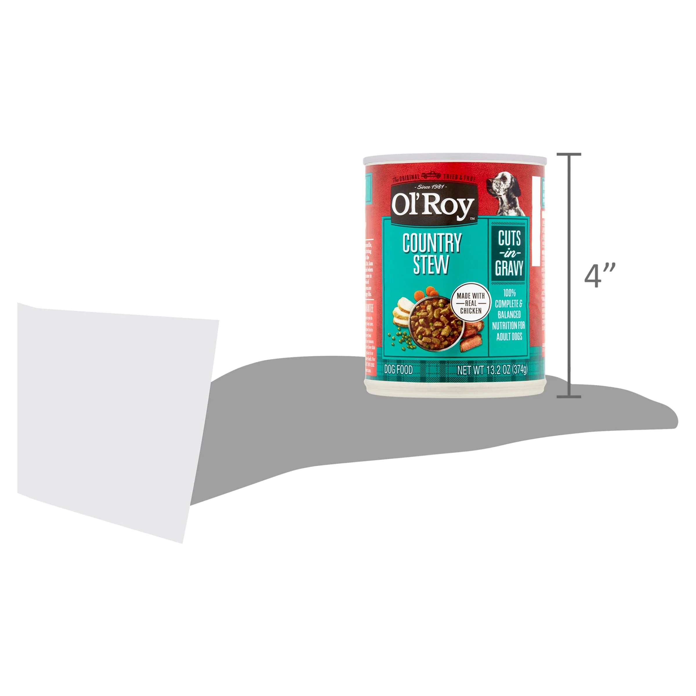 (4 pack) Ol' Roy Country Stew Cuts in Gravy Wet Dog Food, 13.2 oz Can