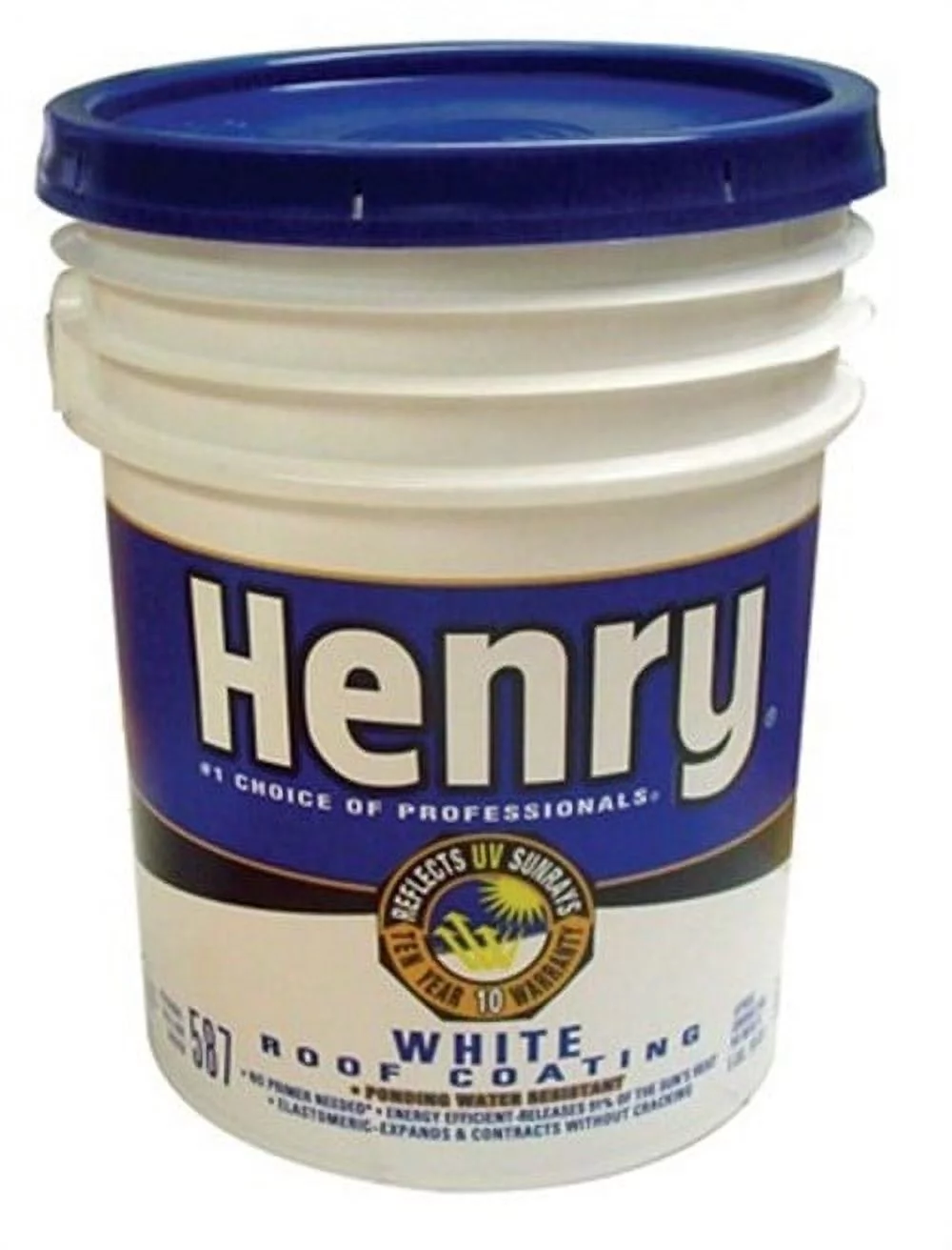 Henry 587 Smooth White Elastomeric Roof Coating 4.75 gal