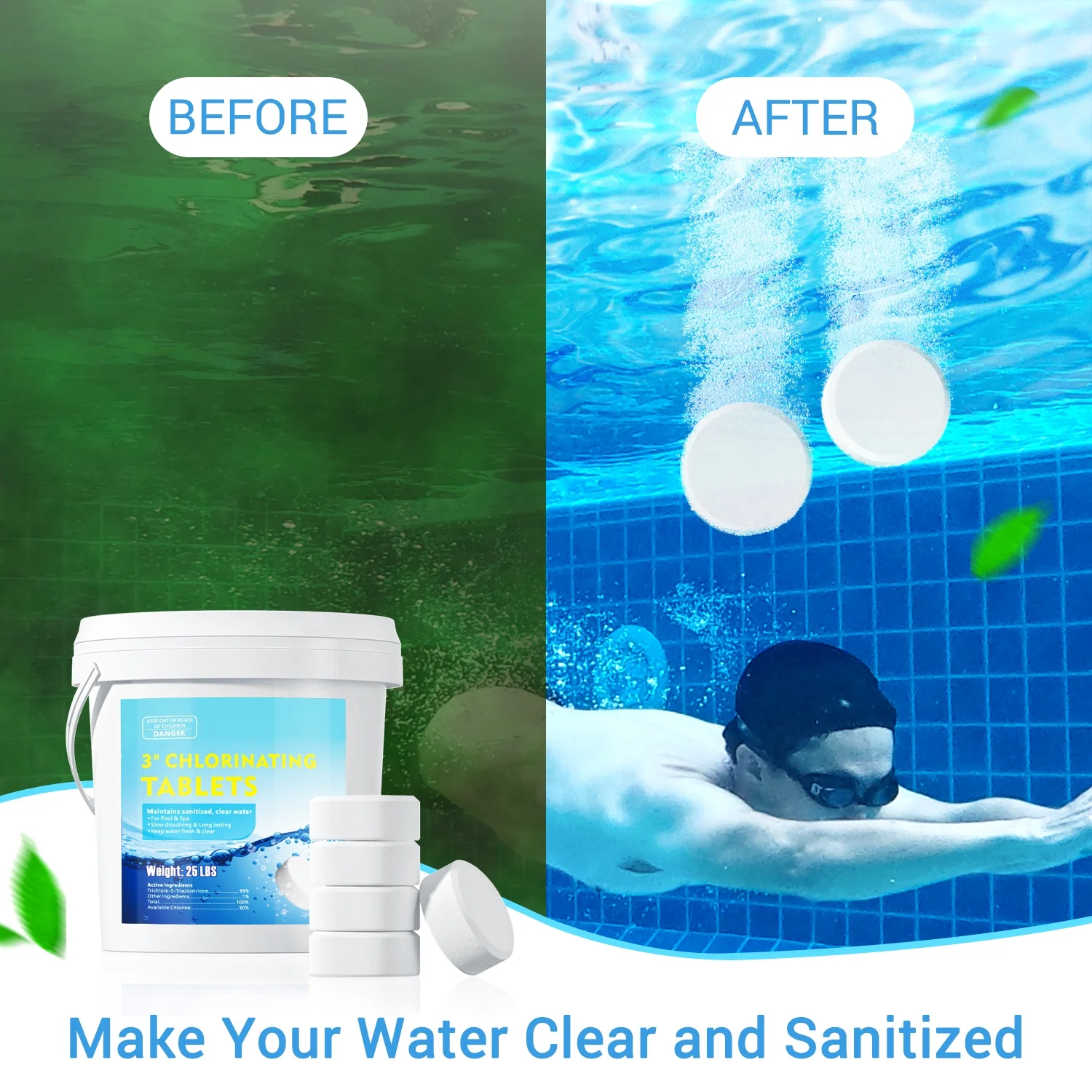 Pool Supplies 4 LB, 3 