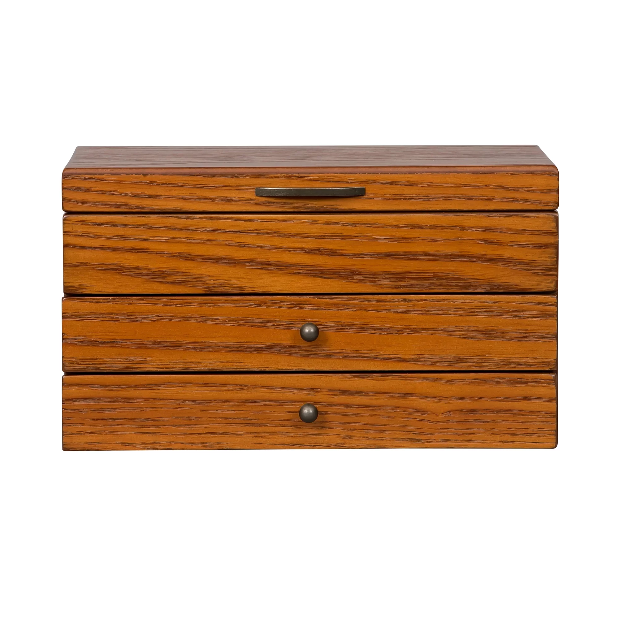 Mele & Co. Selma Wooden Jewelry Box in Walnut Finish