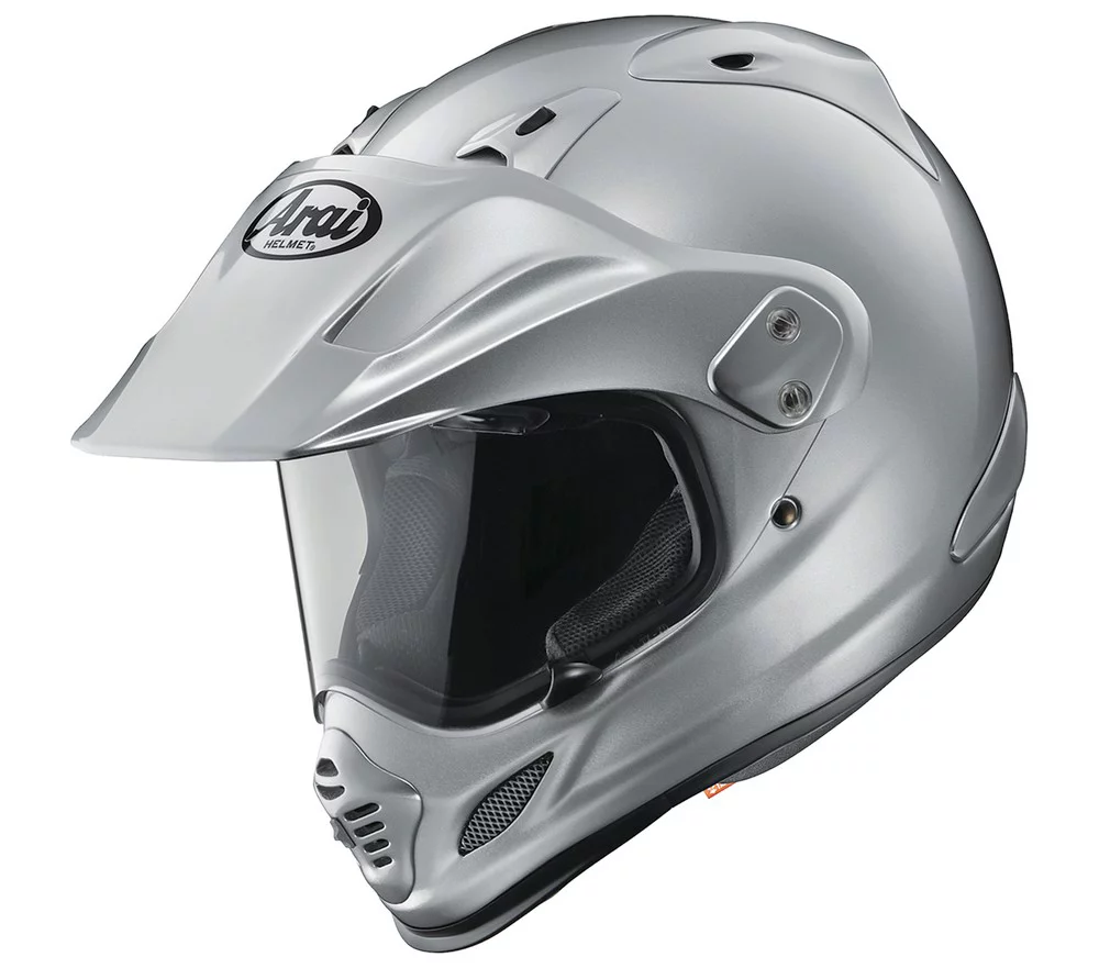 Arai XD-4 Solid Dual Sport Motorcycle Helmet (M2020D) Aluminum Silver MD