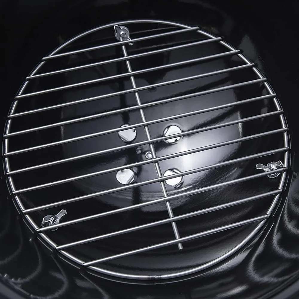 40020 Smokey Joe Premium 14-Inch Charcoal Grill Black Bundle With Deco Pair Of Red Heat Resistant Oven Mitt