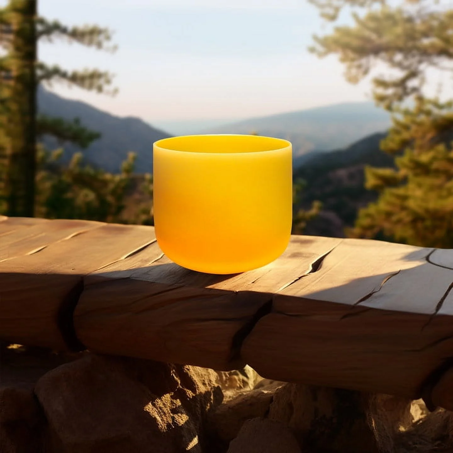 TOPFUND Yellow E Note 8 inch Crystal Singing Bowl Solar Plexus Chakra with Heavy duty carrying case and Suede Stick