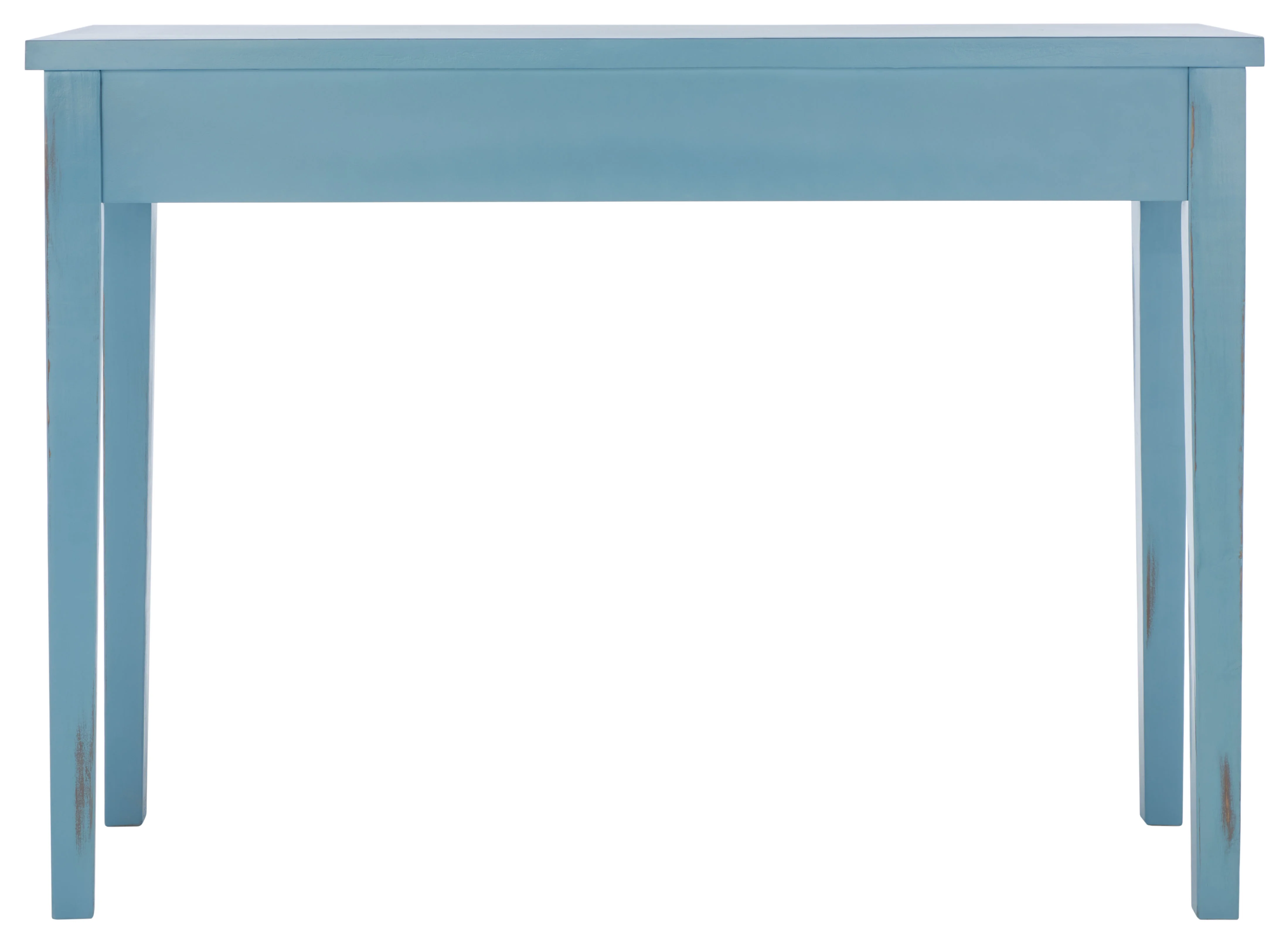 SAFAVIEH Beale Amish Blue Wood Console Table with Drawer (43.3 in. W x 15.8 in. D x 32 in. H)