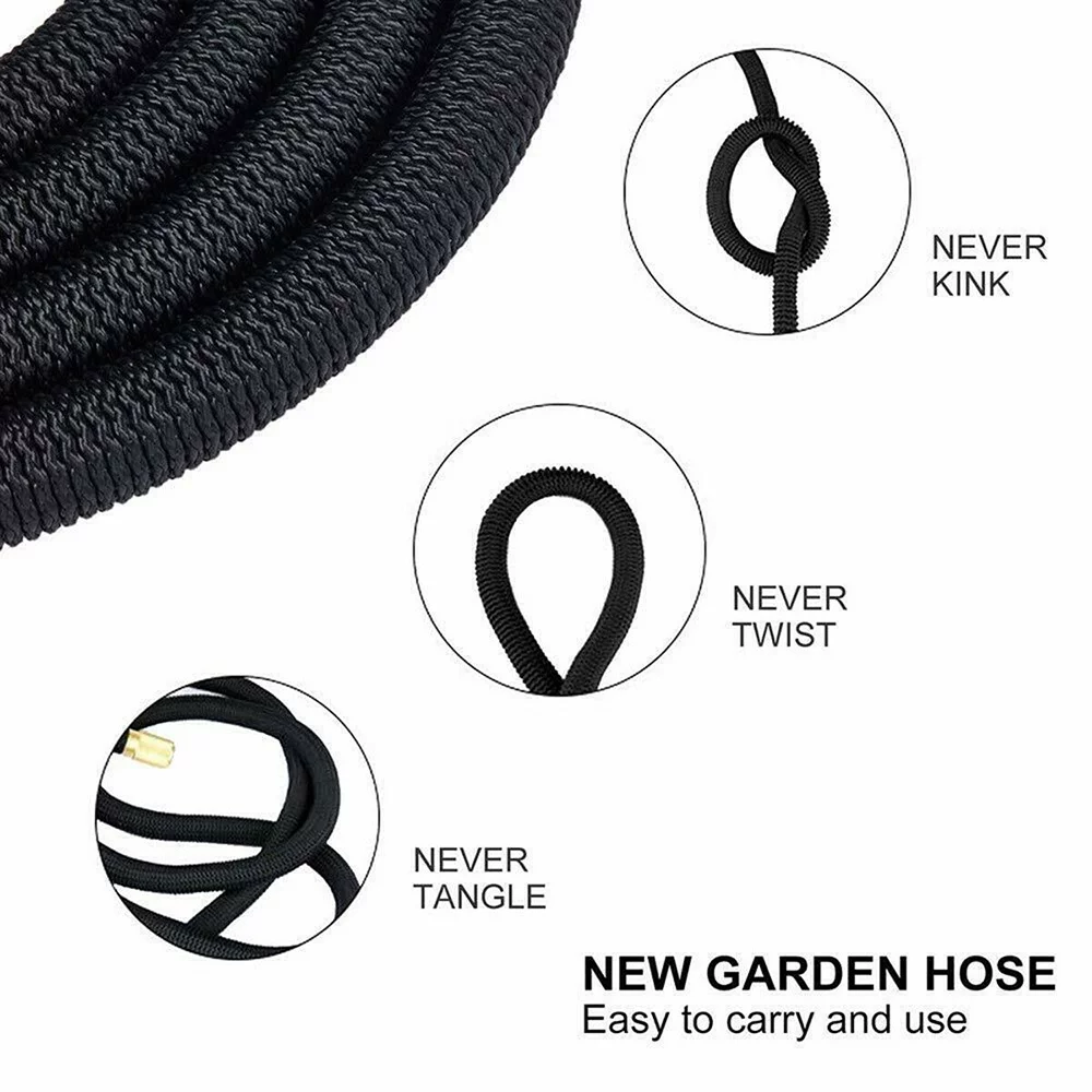 100ft Garden Hose, Expandable Water Hose , Flexible Expanding Hose with 10 Function Water Spray Nozzle