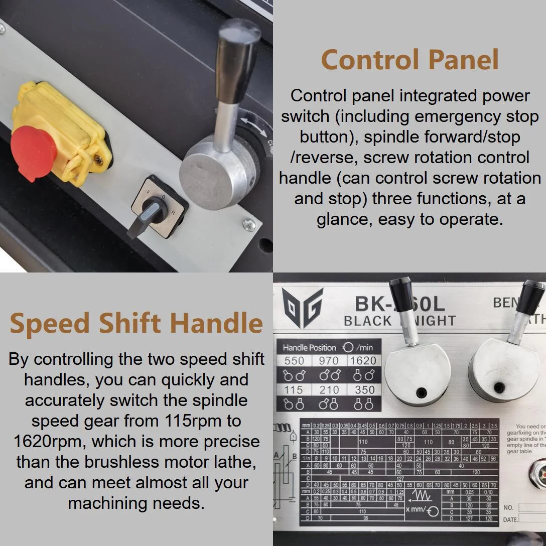 Techtongda BK260L Heavy-duty Precision Metal Bench Lathe 10.2