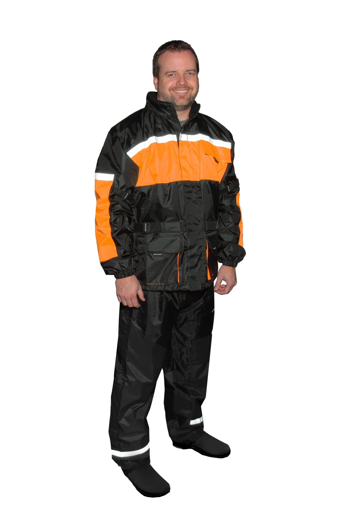 Fulmer 452 Legacy Mens Rain Suit Black/Orange 4XL