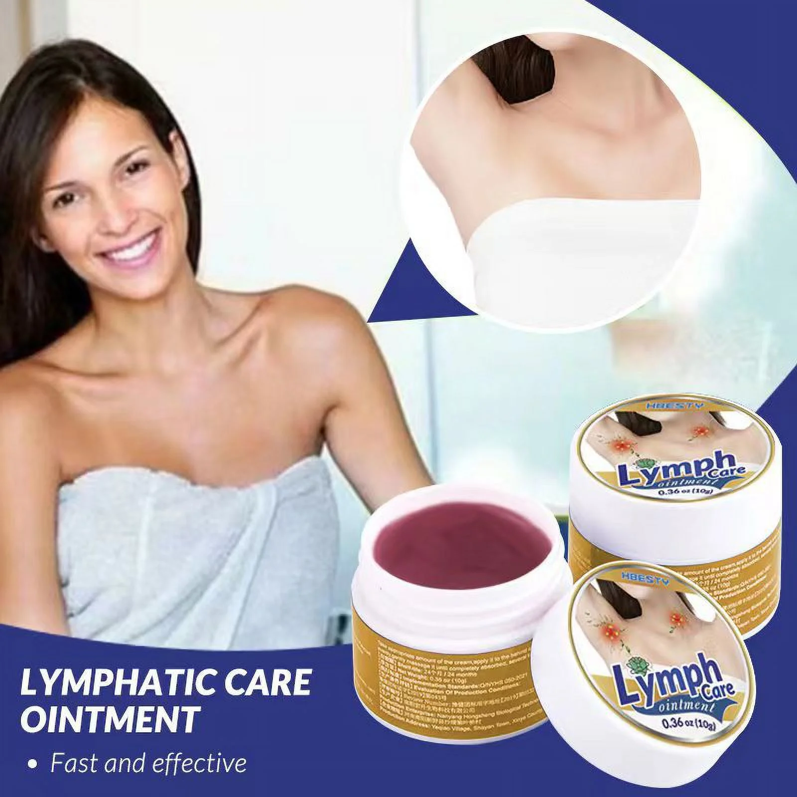Lymphatic Cream Lymph Herbal Cream For Man And Women Lymph Care Ointment Lymphatic Swelling Ointment Organic Reduces The 10g