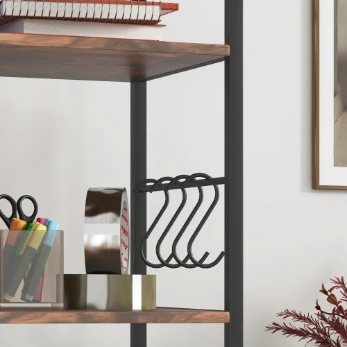 JHOOTUUO 2 Drawer Mobile File Cabinet with Lock & Hanging   Rustic Brown