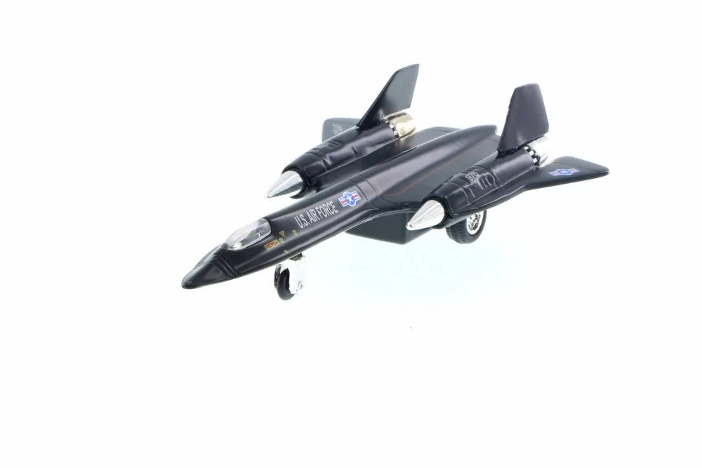 SR-71 Blackbird Pullback Plane, Black - Daron PMT51320 - Diecast Model Military Vehicle
