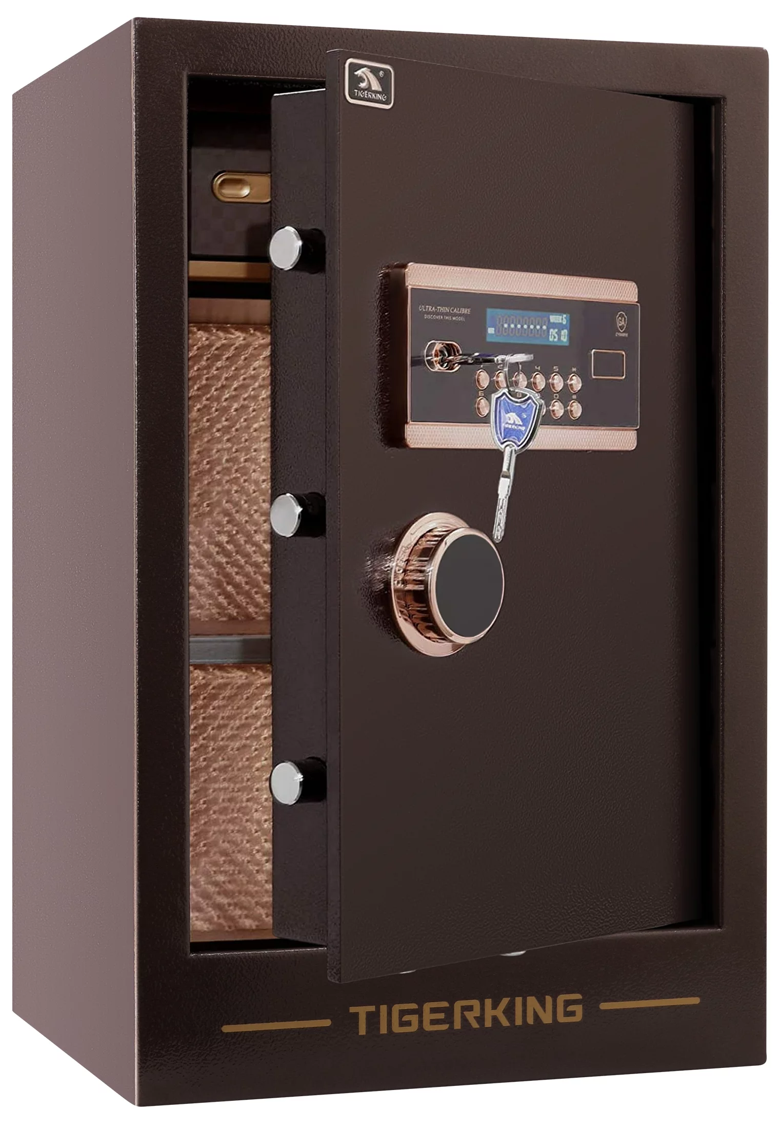 TIGERKING Safe Box 3.47 Cubic Feet, Double Large Safety Key Lock and Password Safes for Home Office
