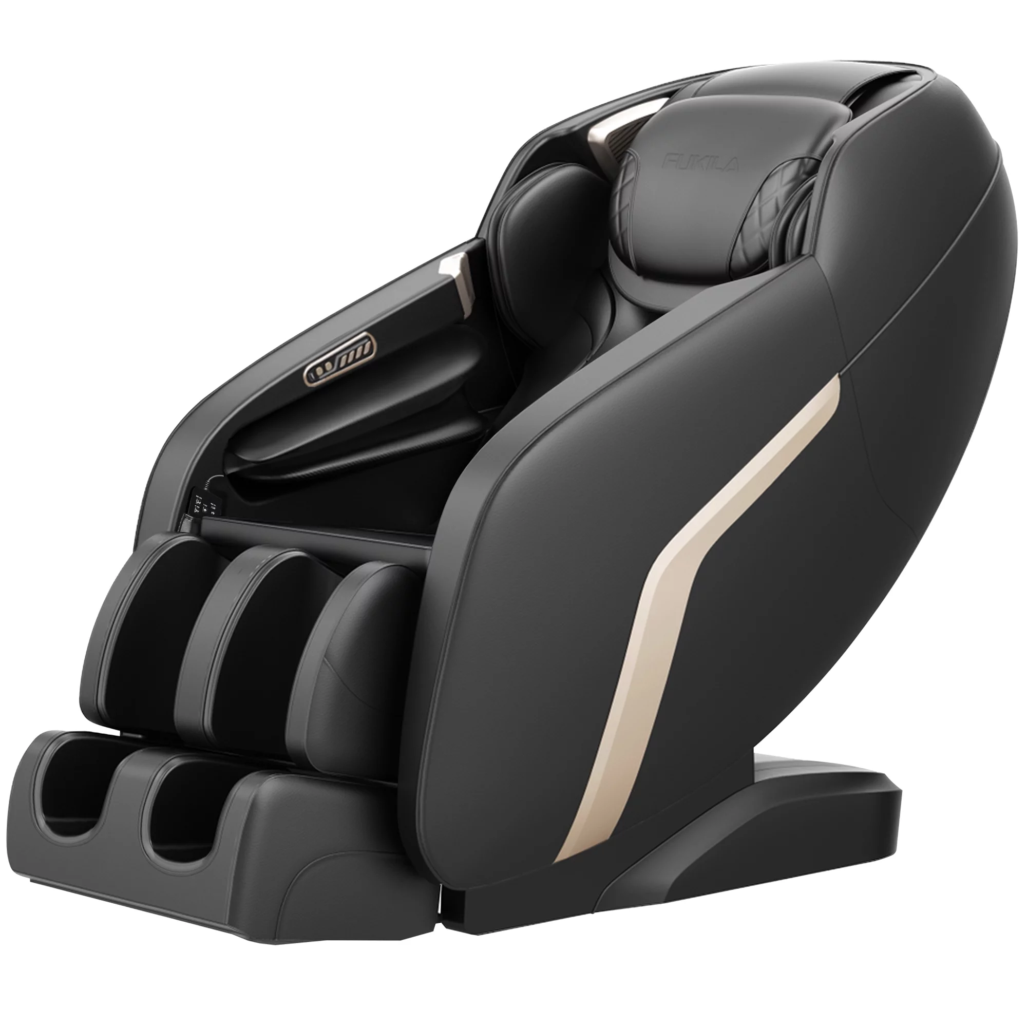 FUKILA Massage Chair Full Body Zero Gravity Recliner Bluetooth Heating Black