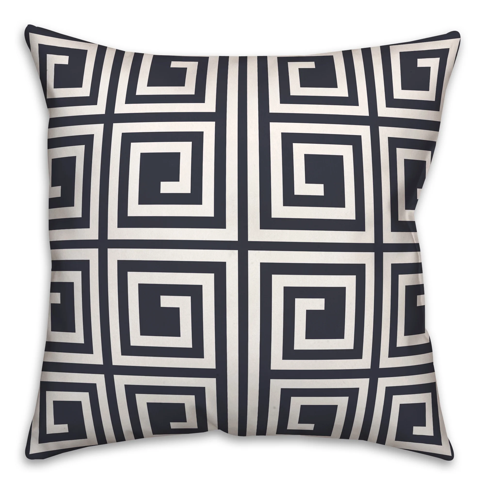 Creative Products Navy Maze 18 x 18 Indoor / Outdoor Pillow
