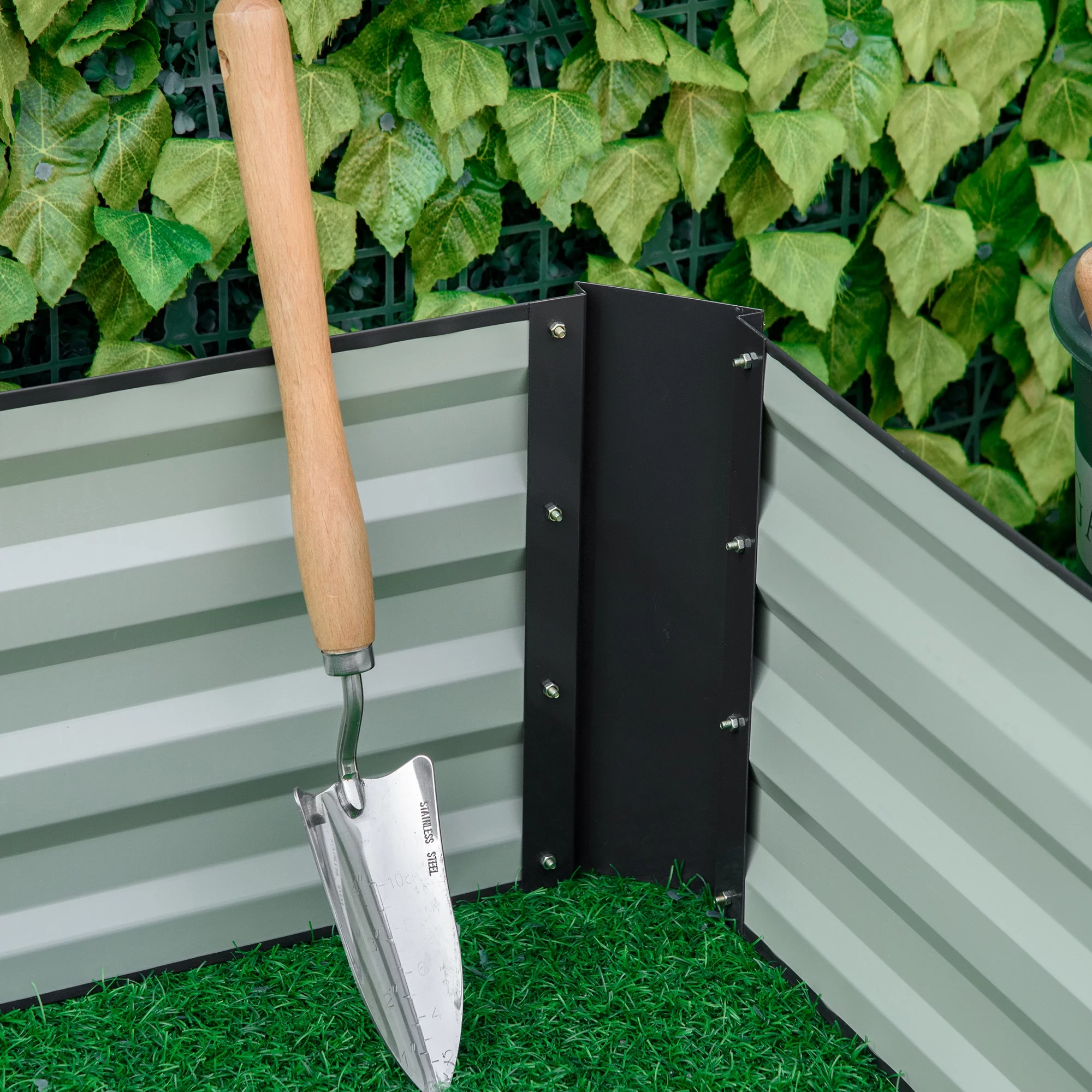 Outsunny Galvanized Raised Garden Bed Metal Planter Box Easy Quick Setup