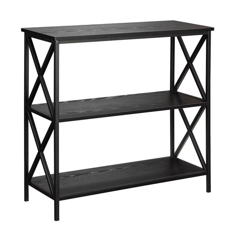 Scranton & Co 2 Shelf Bookcase in Black