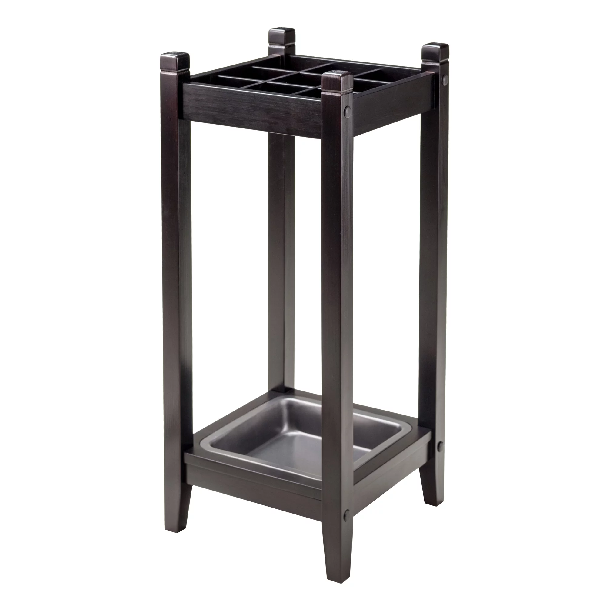 Winsome Wood Jana Grid Umbrella Stand, Espresso Finish