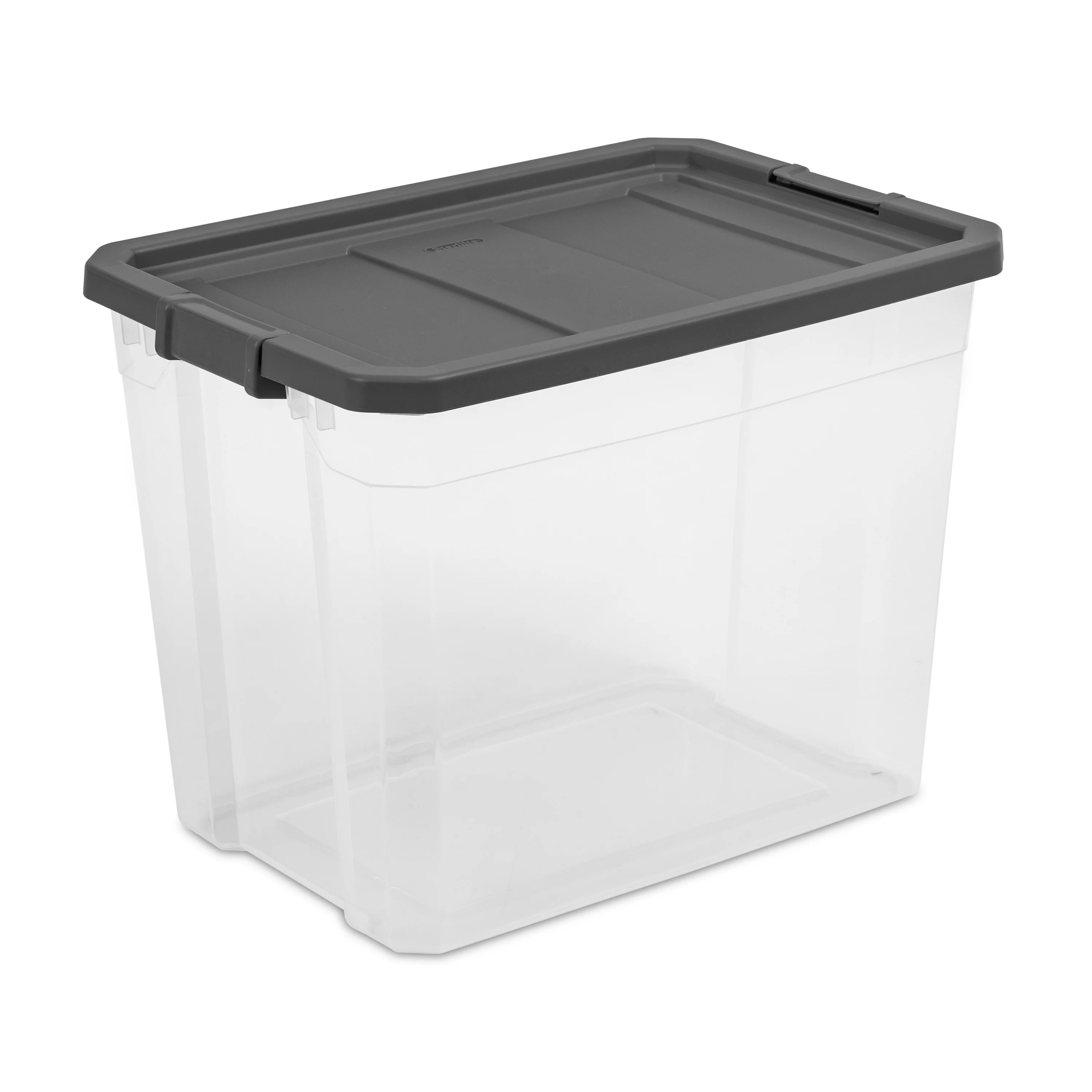 Sterilite 108 Qt. Stacker Box Plastic, Flat Gray