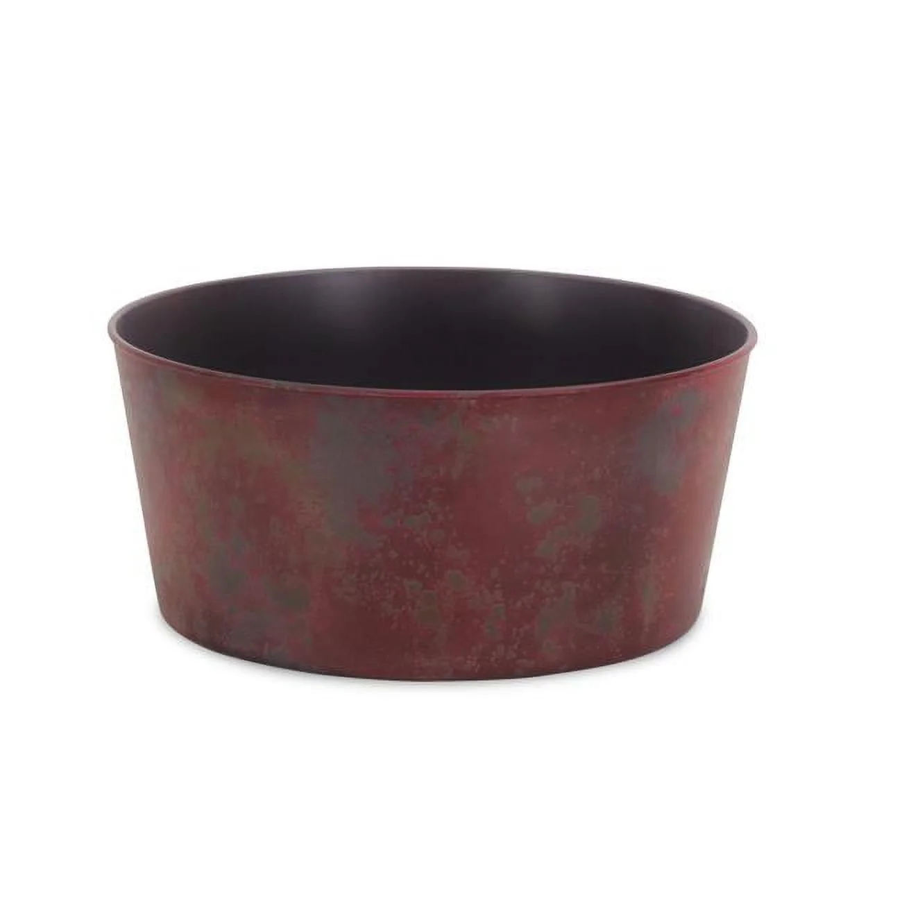 Cheungs PP-114RR 11.5 in. Round Planter with A Tapered Body - Rustic Red