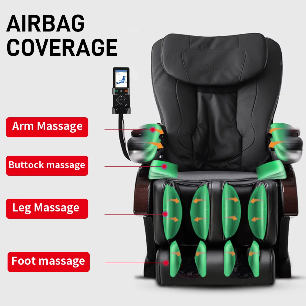 Full Body Electric Shiatsu Massage Chair Recliner with Built-in Heat Therapy Air Massage System Stretch Vibrating PS4,Black