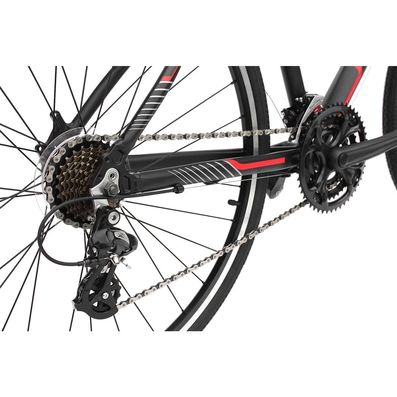 Micargi Bicycles  46 in. Cross 6.0 Matte Black Hybrid Bicycle