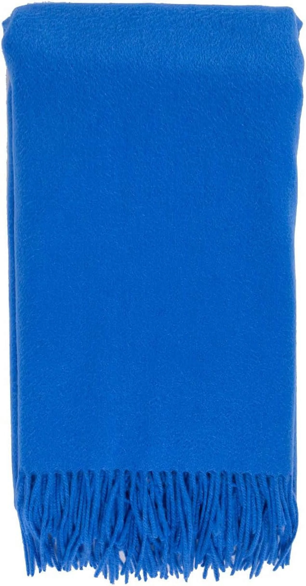 Cashmere Blend Ripple Finish Woven Throw - Bay Blue