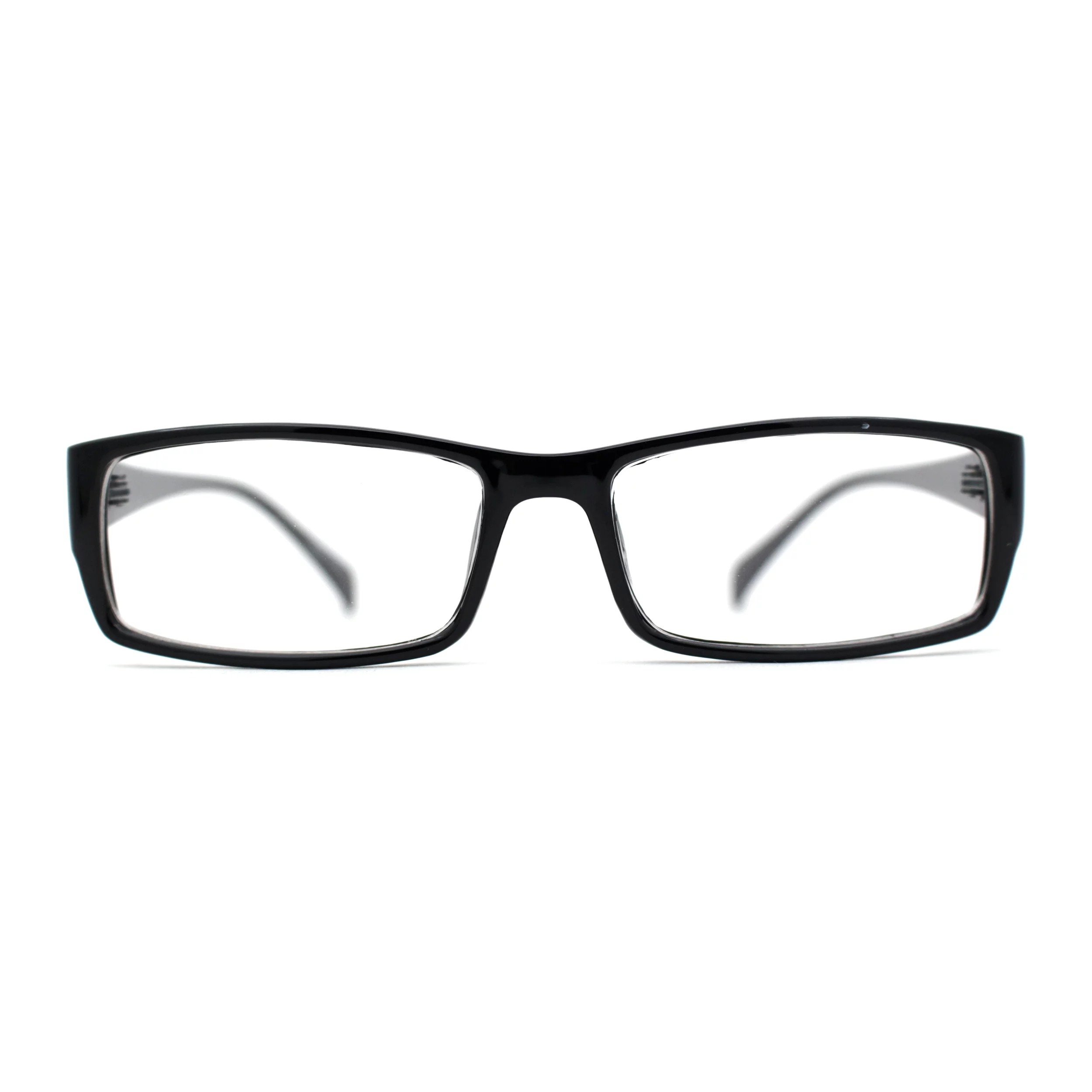 Black Classic Narrow Rectangular Professor Style Plastic Fashion Eye Glasses