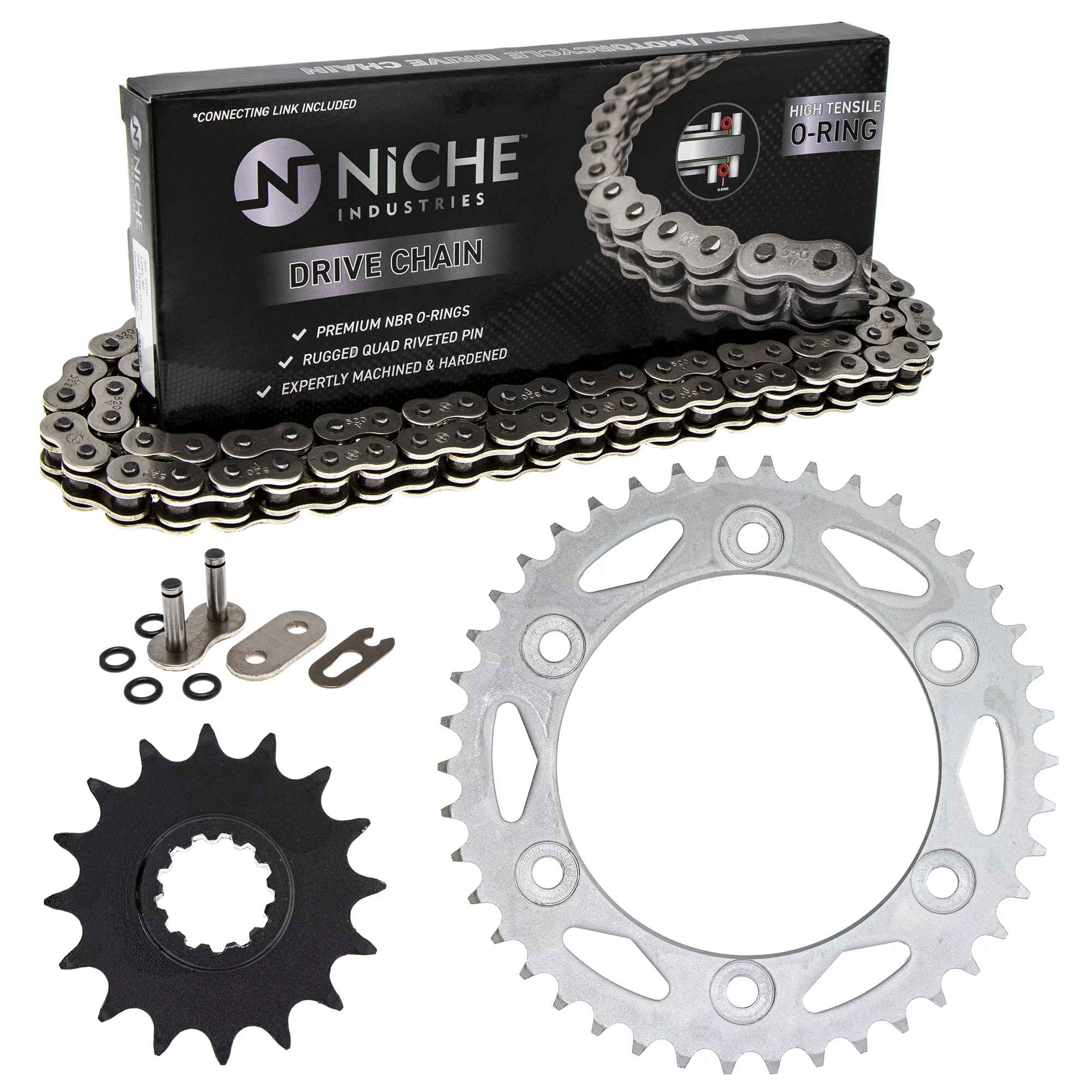 Niche Sprocket Chain Set for Honda CBR900RR 16/42T 520 O-Ring Motorcycle MK1004244