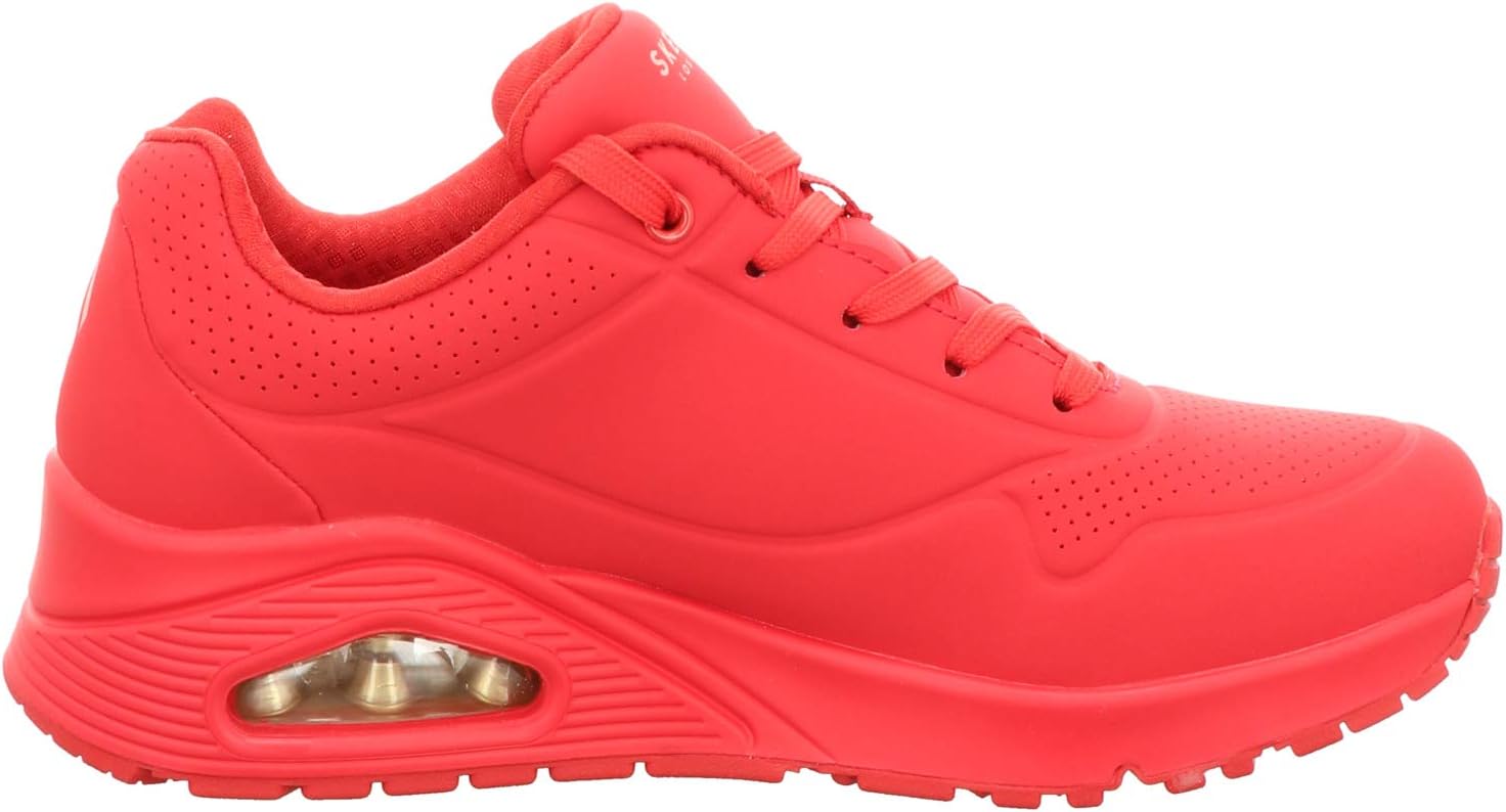 womens Skecher Street Women's Uno - Stand on Air Sneaker, Red, 8.5 US